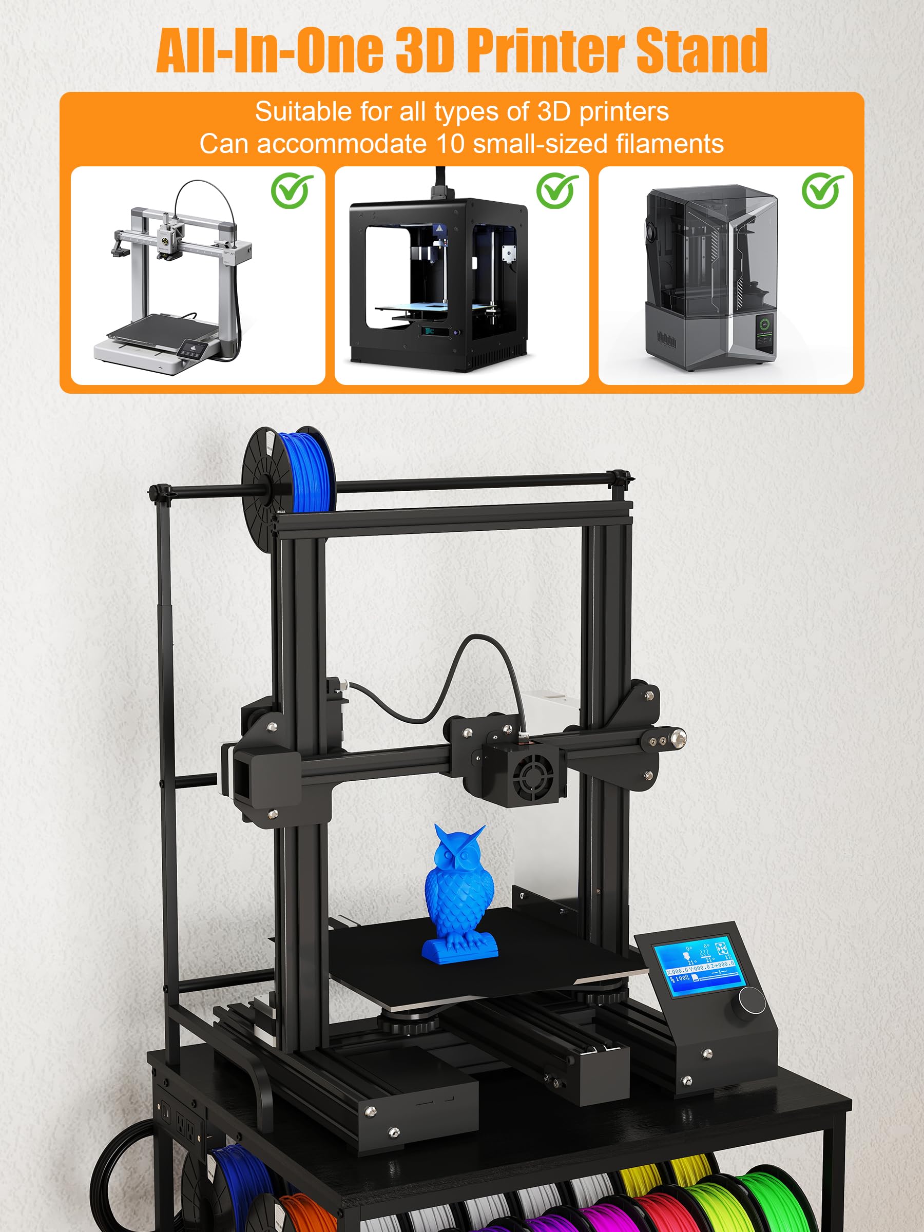 【受注生産】3Dプリントラック用アクセサリー Amazon.co.jp: Qriocioa 3Dプリンタースタンド フィラメント収納ラック