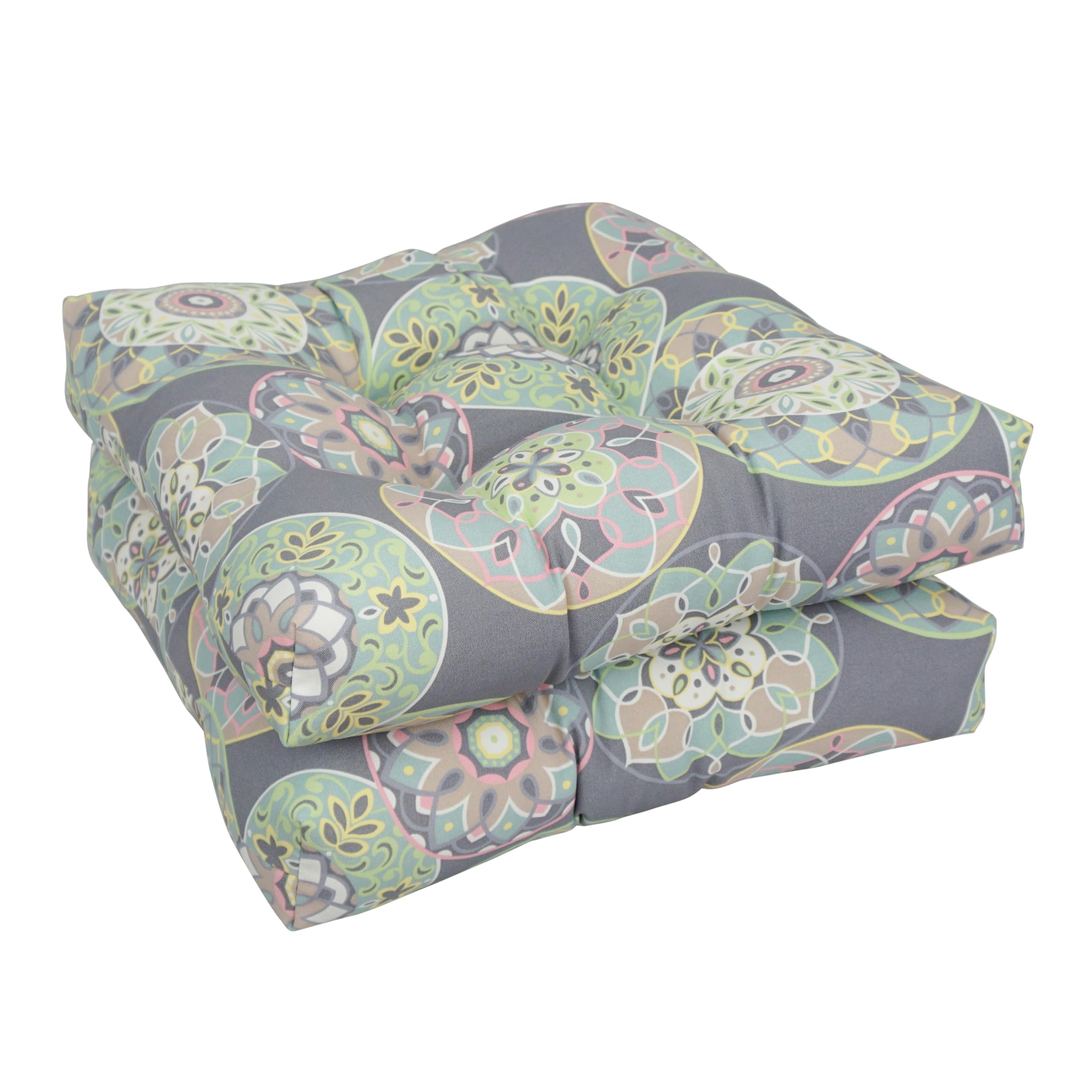 19-Inch Squared Polyester Outdoor Tufted Dining Chair Cushions (Set Of 4) 94005-4Ch-Od-106