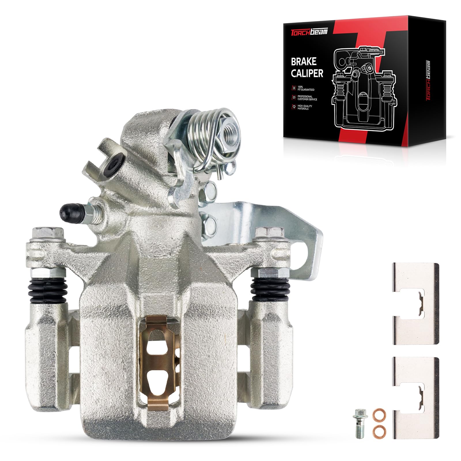 Torchbeam Rear left Driver Side Brake Caliper For Acura Honda for 2002-2006 RSX, 2002-2005 Civic 2.0L, Disc Brake Caliper Assembly with Bracket Replace # 19B2679