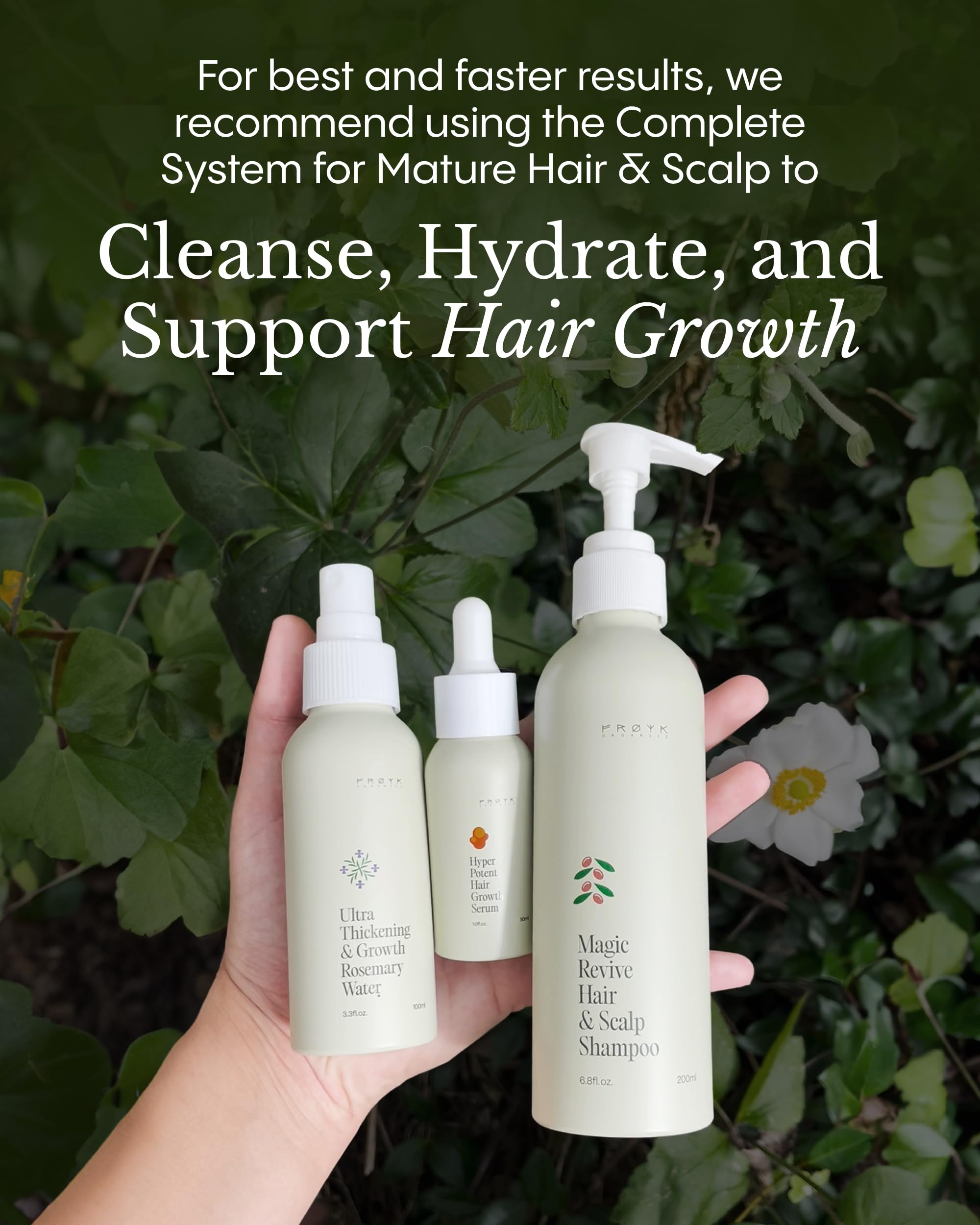 Frøya Organics Hair Growth Serum with Rosemary, Turmeric & Jojoba Oil
