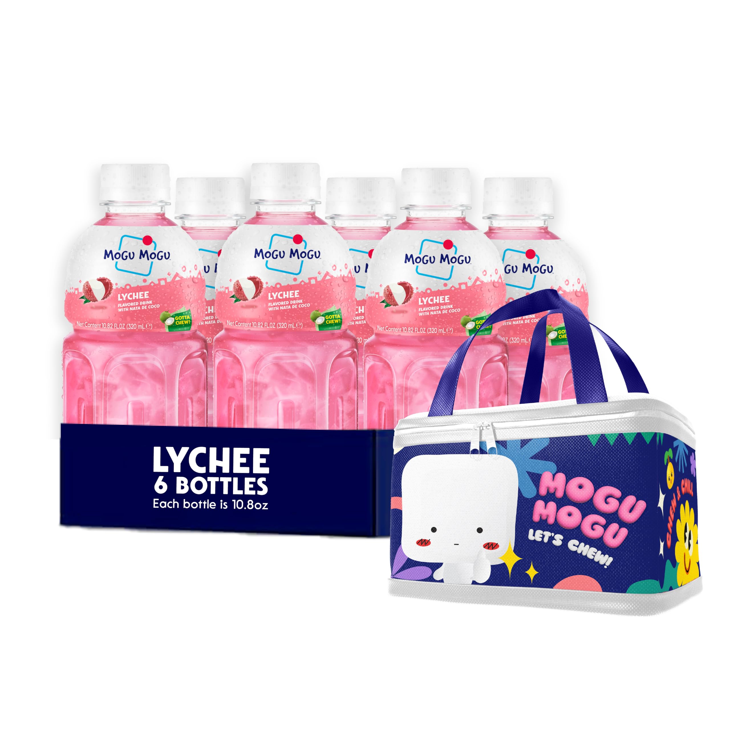 Amazon.com : Mogu Mogu Lychee Juice Drink (6 Bottles) with Limited