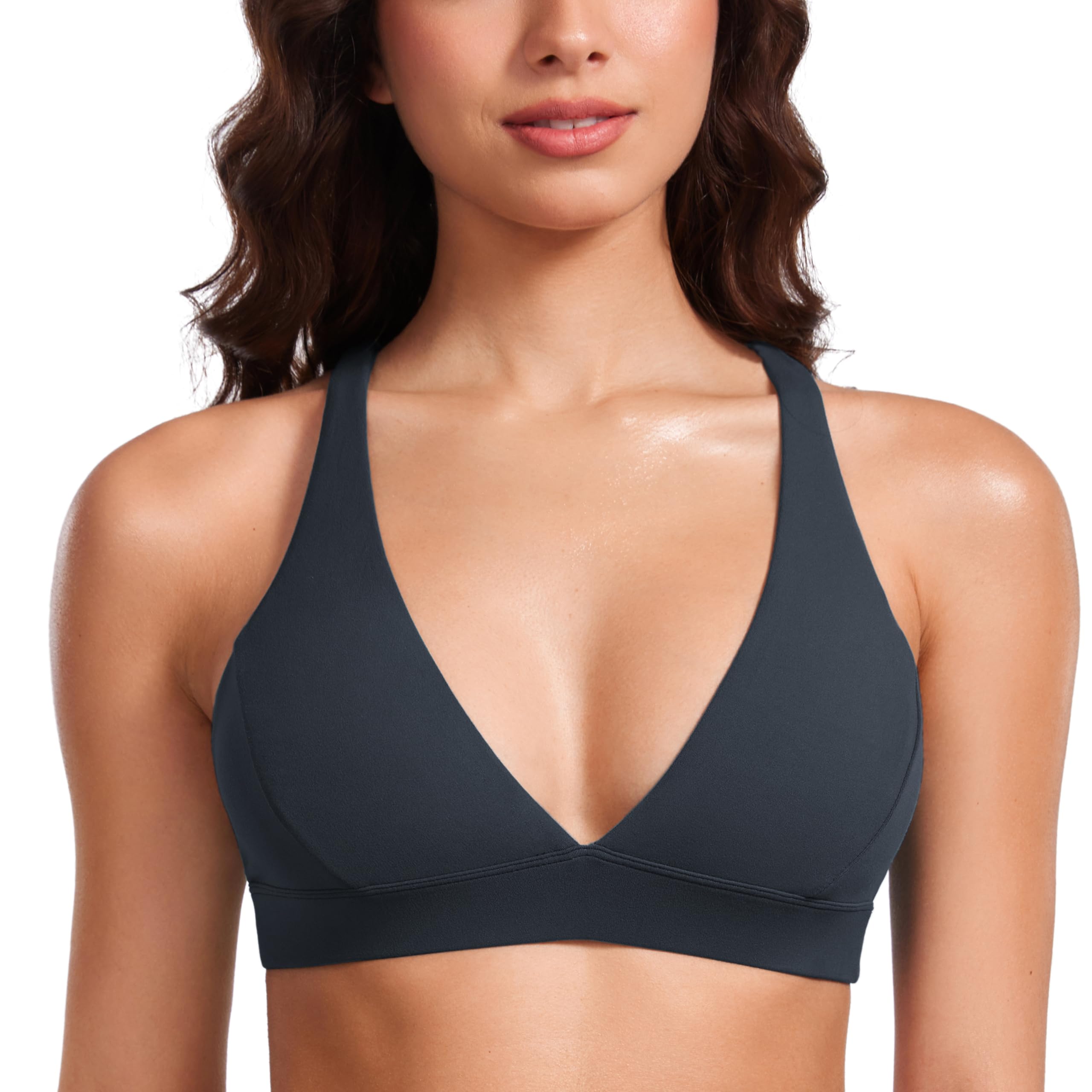 CRZ YOGA Butterluxe Deep V Neck Sports Bras