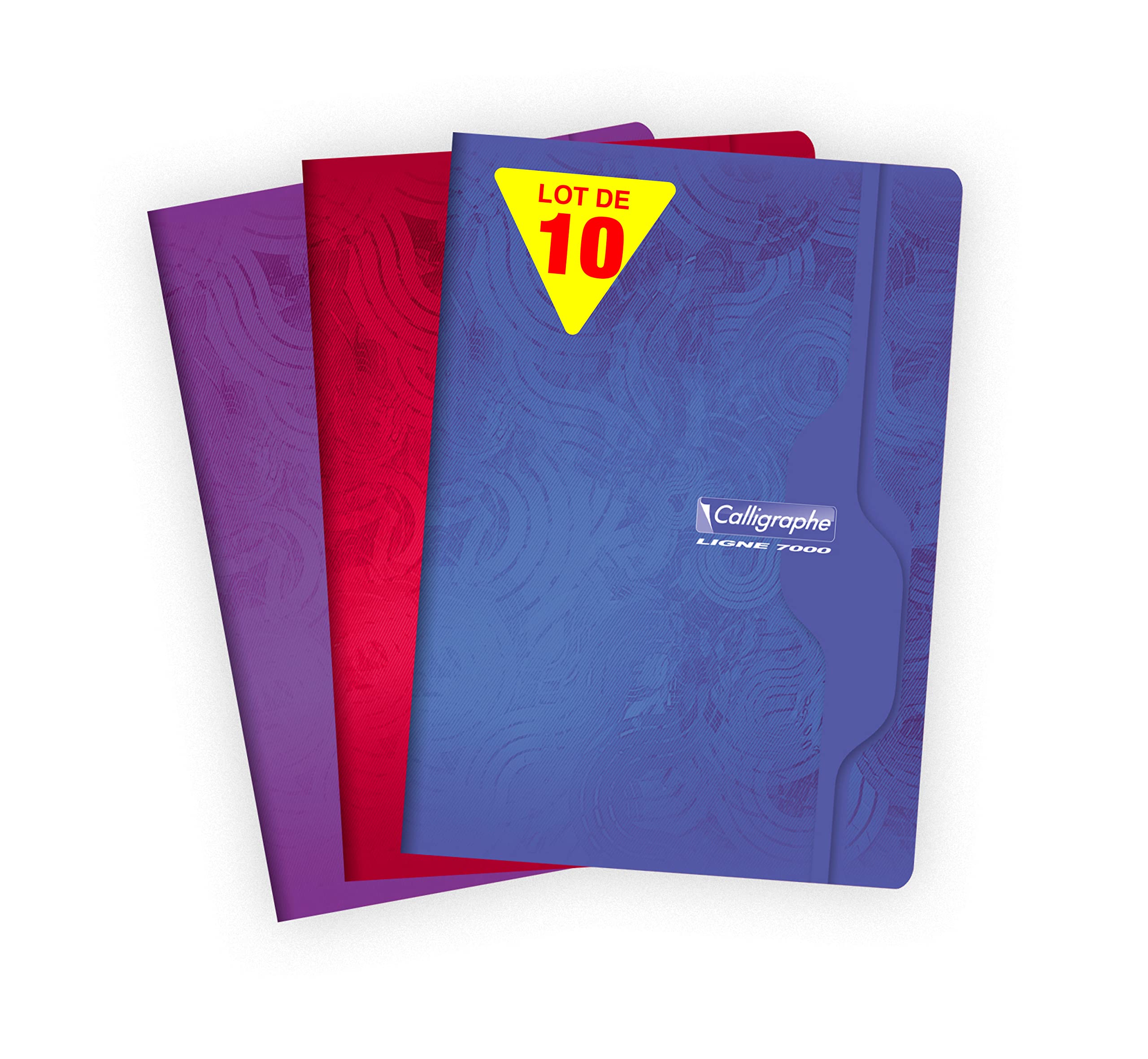 Calligraphe 7133C Set of 10 Stapled Notebooks (Clairefontaine) A4 21x29.7cm, 140 Seyes Ruled Pages, 70 g White Paper