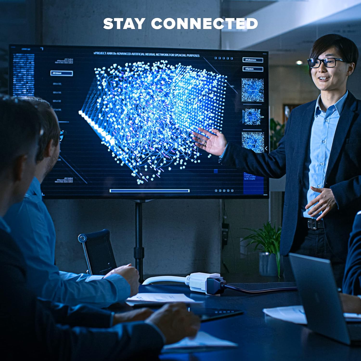 Maximm Flat Plug Extension Cord 4 ft with Slim Space-Saving Plug Design, Low Profile Extension Cord 14AWG (White) - Image 4