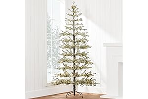 Charlie Brown Christmas Tree: Sparse Pre-Lit Artificial Flocked Pine Aspen Noble Fir...