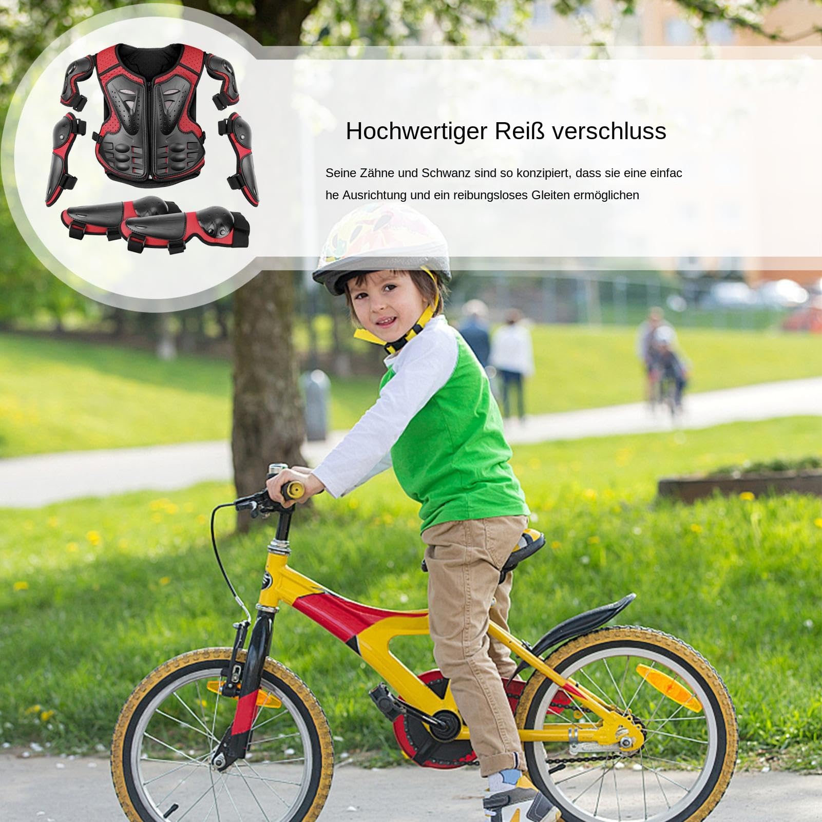Kinder-Motorradschutz PE Stück Motorrads Schutz Jacke Motorrad-Körperschutz Kinder Motorrads Rüstung Mit Knieschoner Ellbogenschoner Dirt-Cycling-Ausrüstung, Brustschutz, Motocros