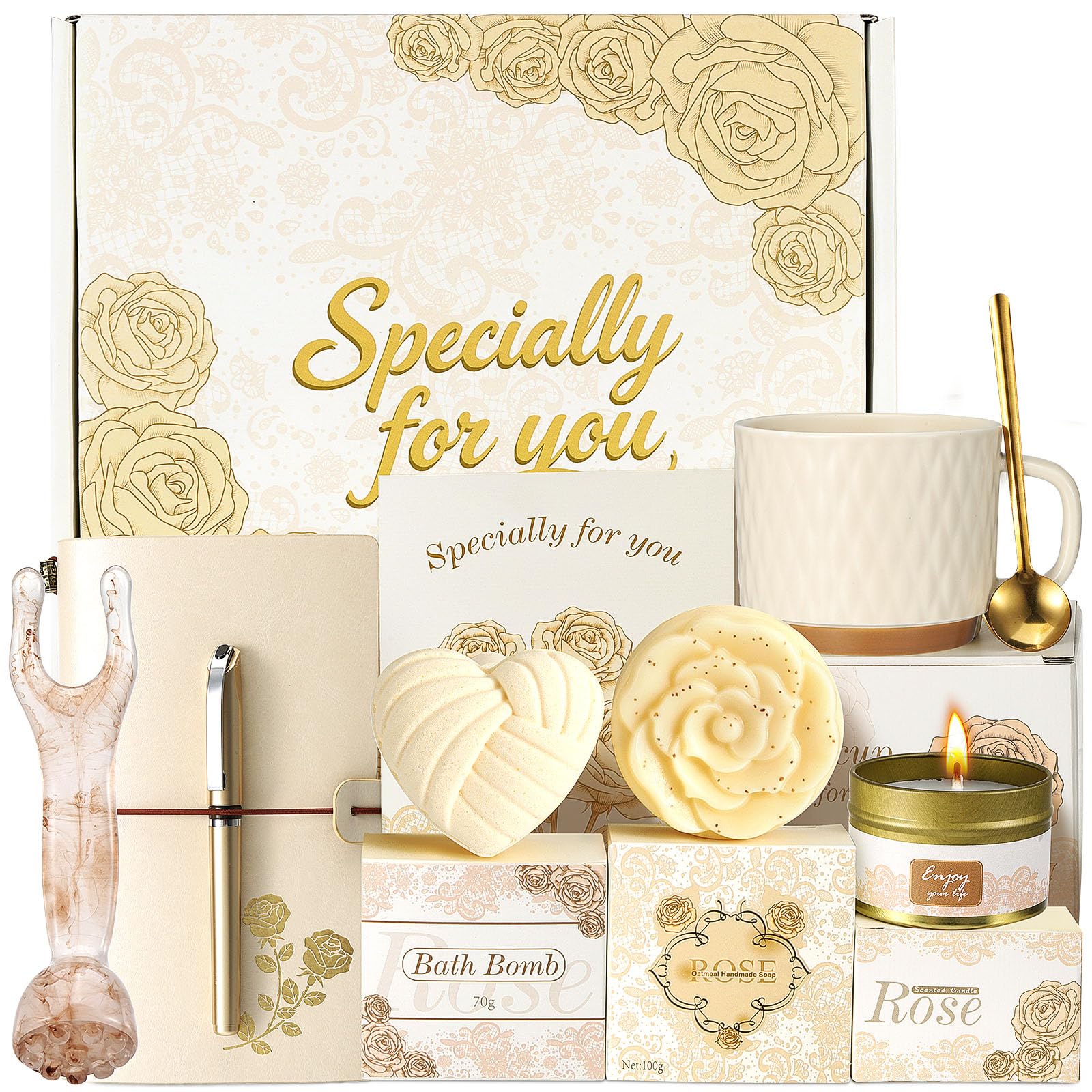 TsunNee Gifts for Women Self Care Birthday Hamper Pamper Gifts for Women, Get Well Soon Gift Basket Self Care Package Relaxing Spa Gift Set for Her Mum Wife Sister Daughter Best Friends Colleagues