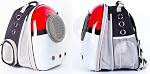 Sac à dos de transport pour chat extensible avant, grand sac à dos pour chat jusqu'à 20 lb, sac à dos pour chats, chatons, petits chiots, approuvé par les compagnies aériennes, sac à dos bulle pour chat, capsule spatiale, transporteur d'astronaute