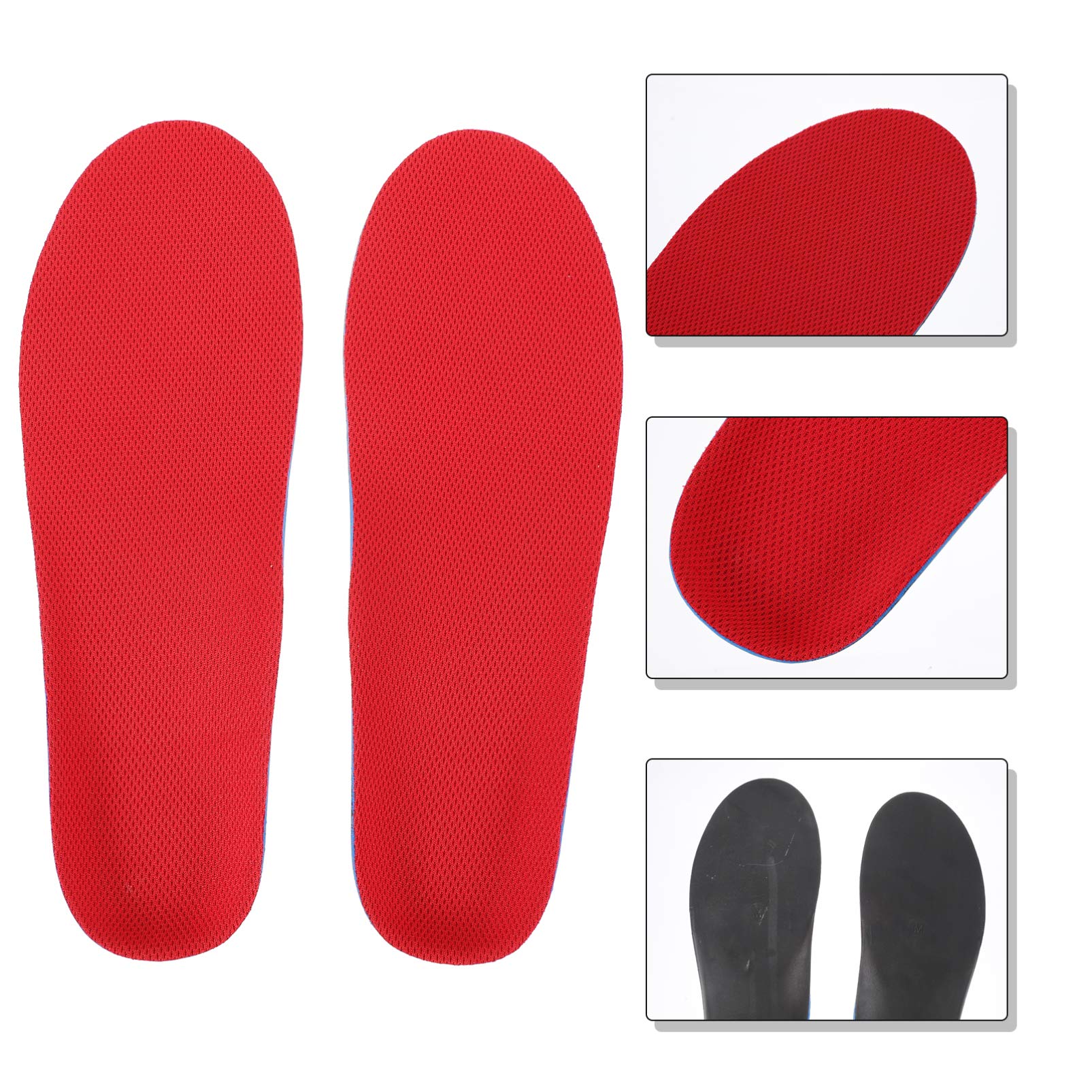 KOMBIUDA 1 Pair Arch Corrective Insoles Insoles Arch Support Insoles Shoe Insole Shoe Inserts Inserts for Arch Pad Insoles Unisex Arch Support Eva Red