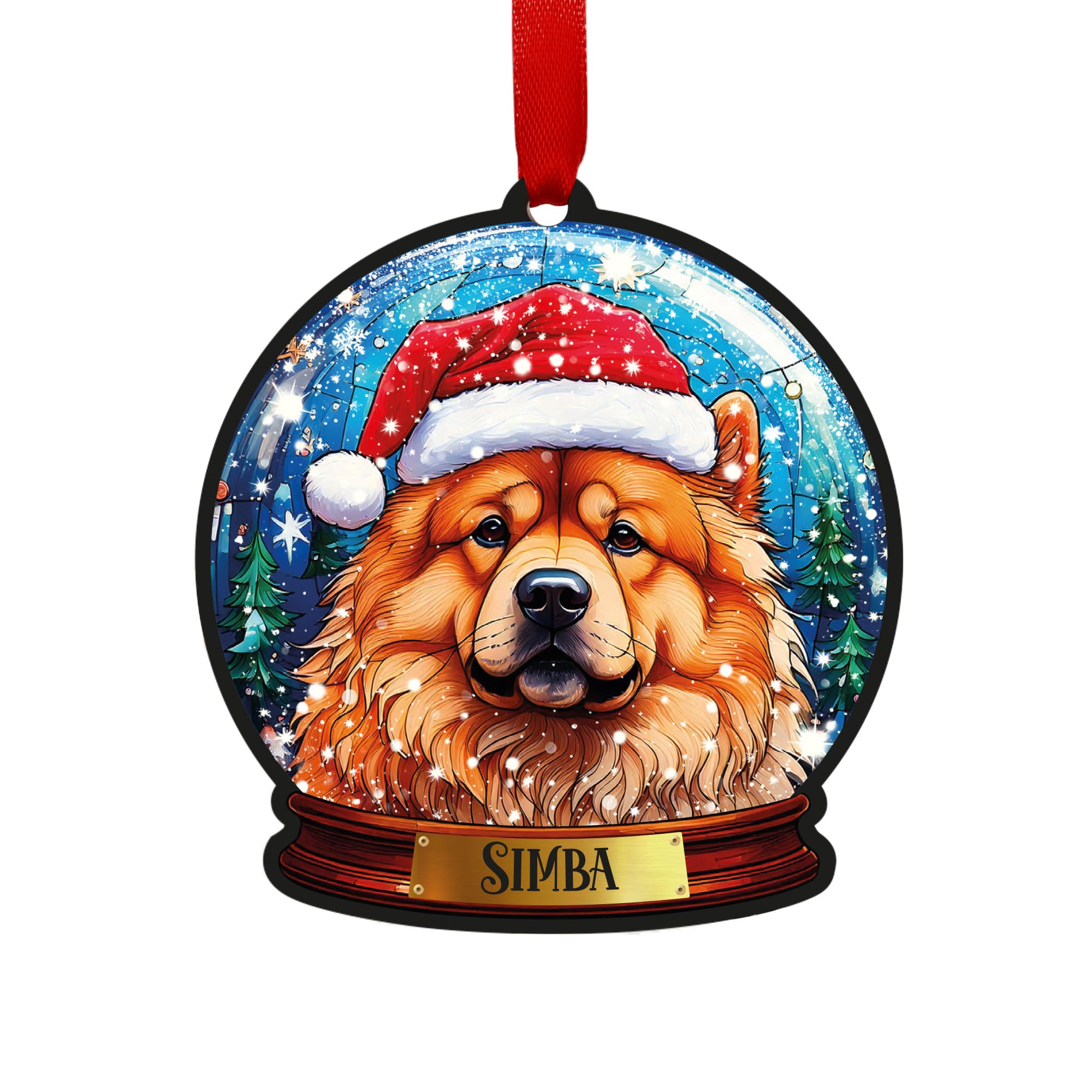 Chow Chow Personalised Snow Globe Decoration
