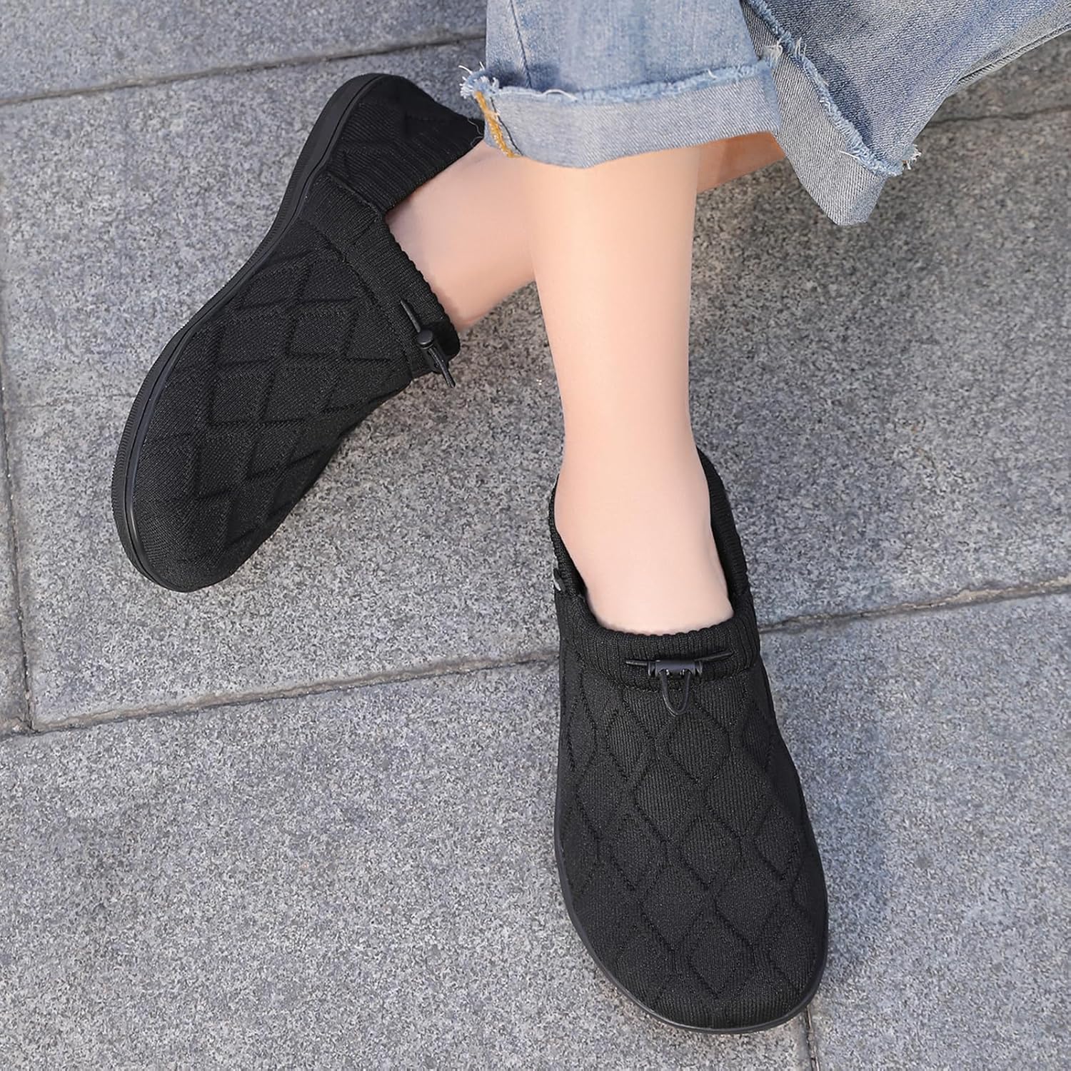 Women's/Men's Wide Barefoot Shoes,Minimalist Style Casual Shoes,Zero Drop Outdoor Walking Shoes,Breathable Upper Comfortable InteriorSuitable for Indoor and Outdoor Sports Black38 - Image 3