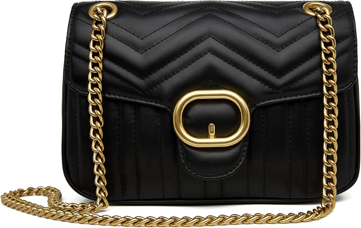 Chrysansmile Quilted Crossbody Bags Genuine Leather Clutch Purses Women's Shoulder Handbags With Chain - Image 3