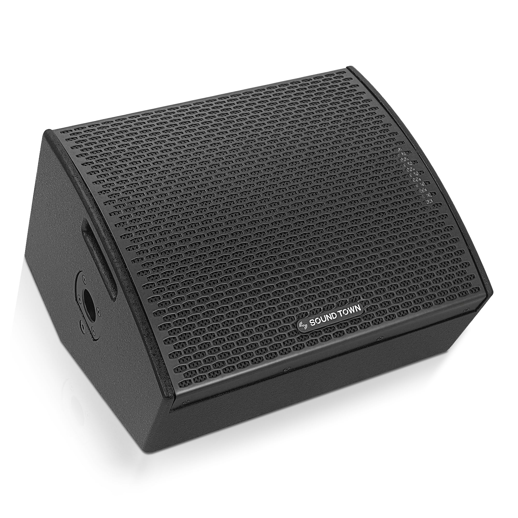 Sound Town CARME Series 10" Coaxial 2-Way Powered Professional PA DJ Stage Monitor Speaker with DSP, for Live Sound, Bar, Church (CARME-S10MPW)