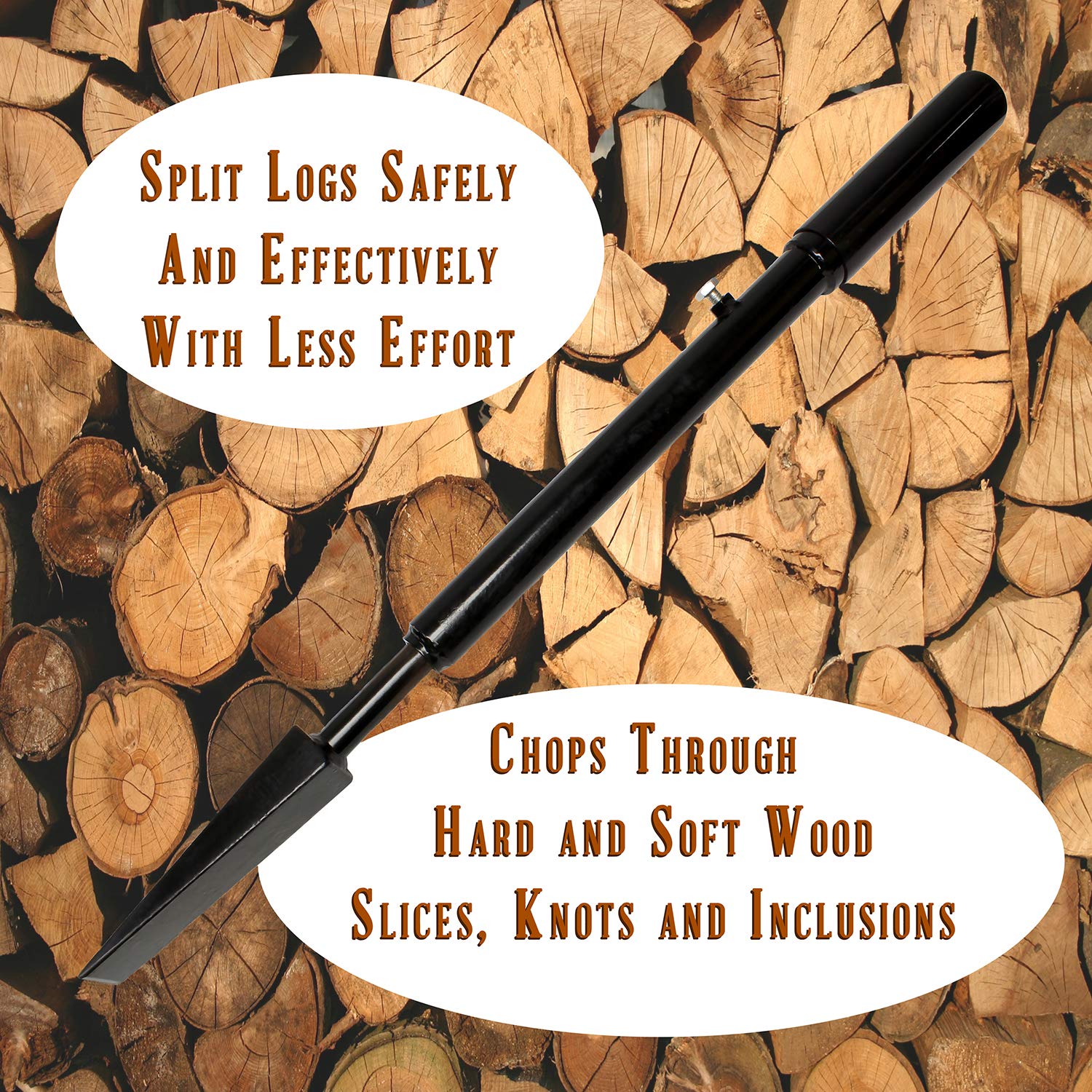 Felled Slide Hammer Manual Log Splitter 14 LB Wood Splitting Wedge