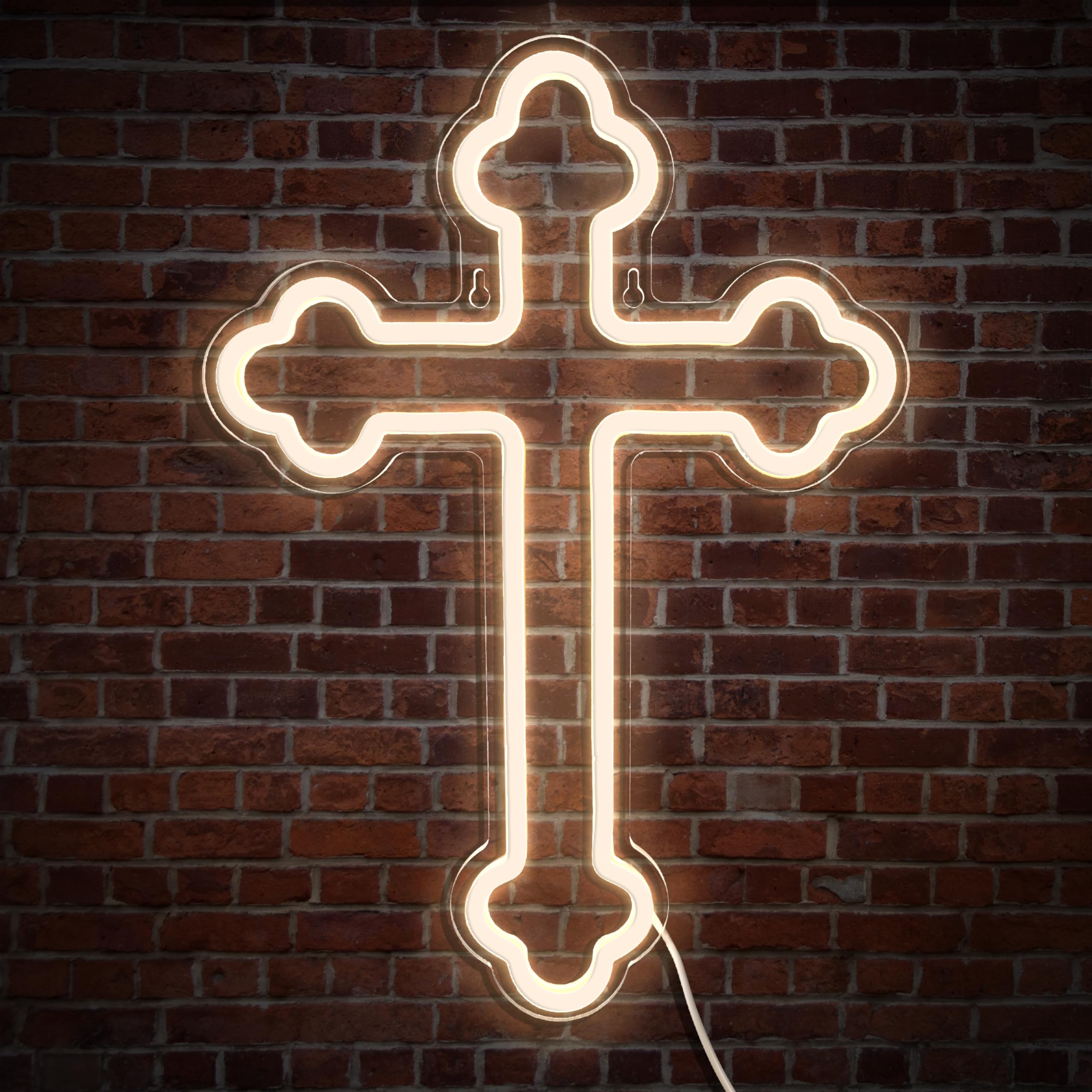 Jesus Cross Neon Signs,Cross Neon Sign Wall Lights Art Lamp Hanging for Home Room Bedroom Christian Wedding Party Wall Decor Christmas New Year Birthday Party Signs