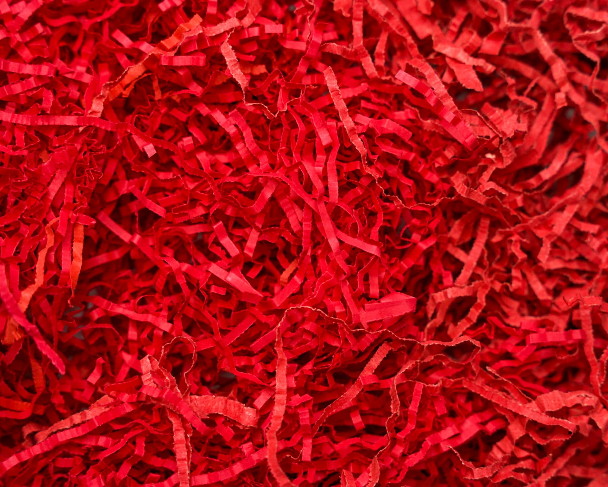 The Bling Global Wooden Shredded Paper Grass for Packing Decoration, Hamper, Basket Filling, Gift, Box, Craft, DIY Raffia Confetti Paper Fillers Strips 1 kg (Red)-image-13