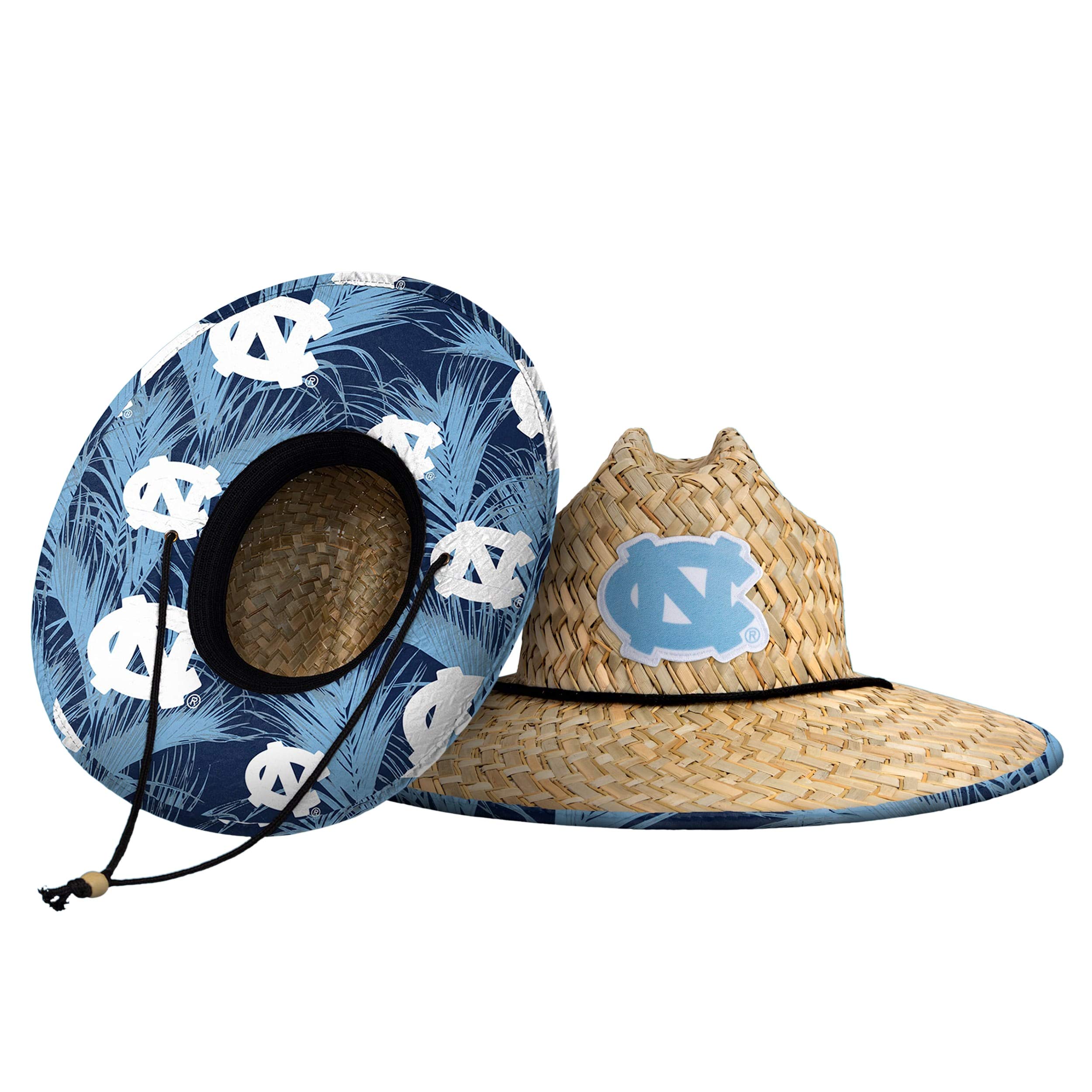 FOCO Men's NCAA College Team Logo Floral Straw Sun Hat