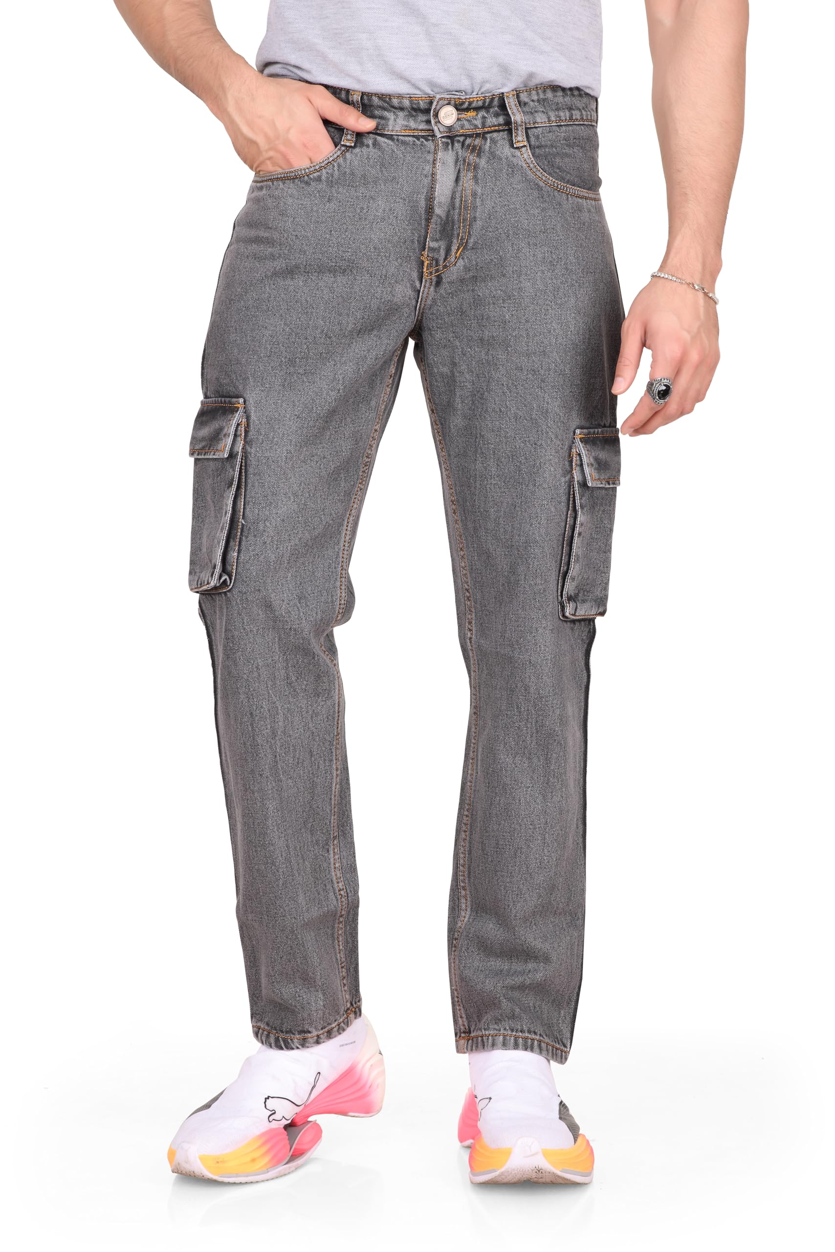 ONLY Men's Cargo || Men Cargo Pants || Men Cargo Pants Denim || Cargos for Men in blue