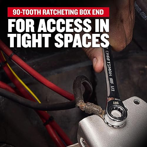 Miniatura 2 de CRAFTSMAN Juego de llaves combinadas de trinquete de 20 piezas, SAEmétricas (CMMT87220)