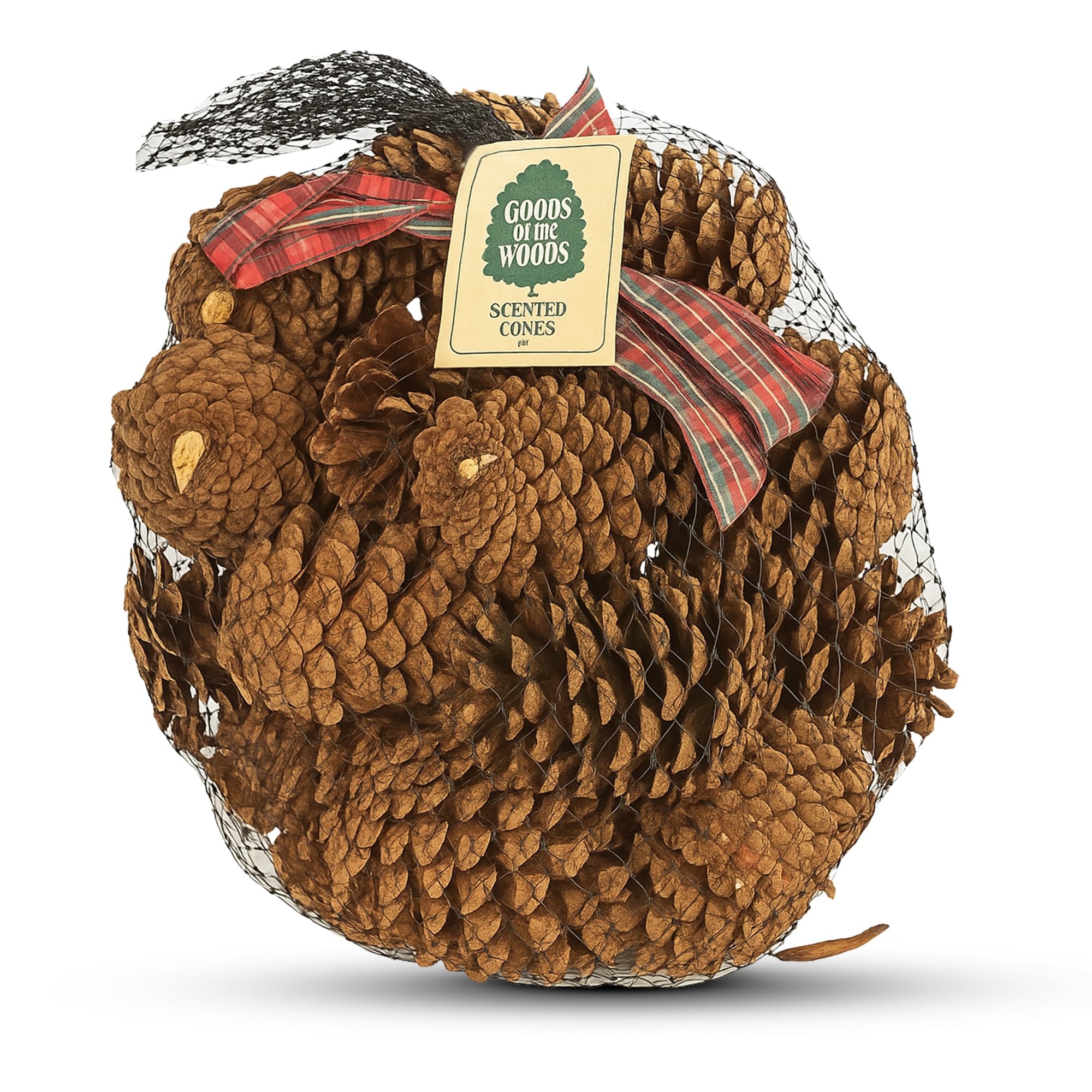 Home Indoor Outdoor Christmas Tree Decorative Holiday Centerpiece Lightly Scented Pine Cones in Bag Cinnamon