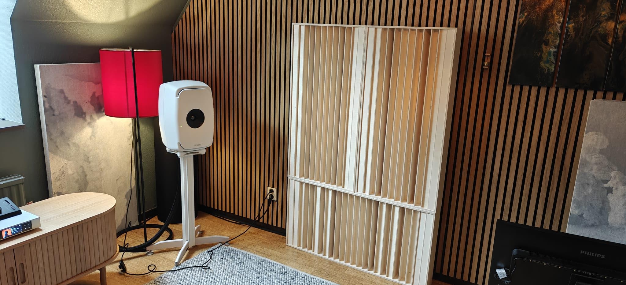 Bluetone Acoustics Diffusore acustico QRD N11 in legno naturale – pannelli acustici di alta qualità per migliorare l'acustica della stanza.