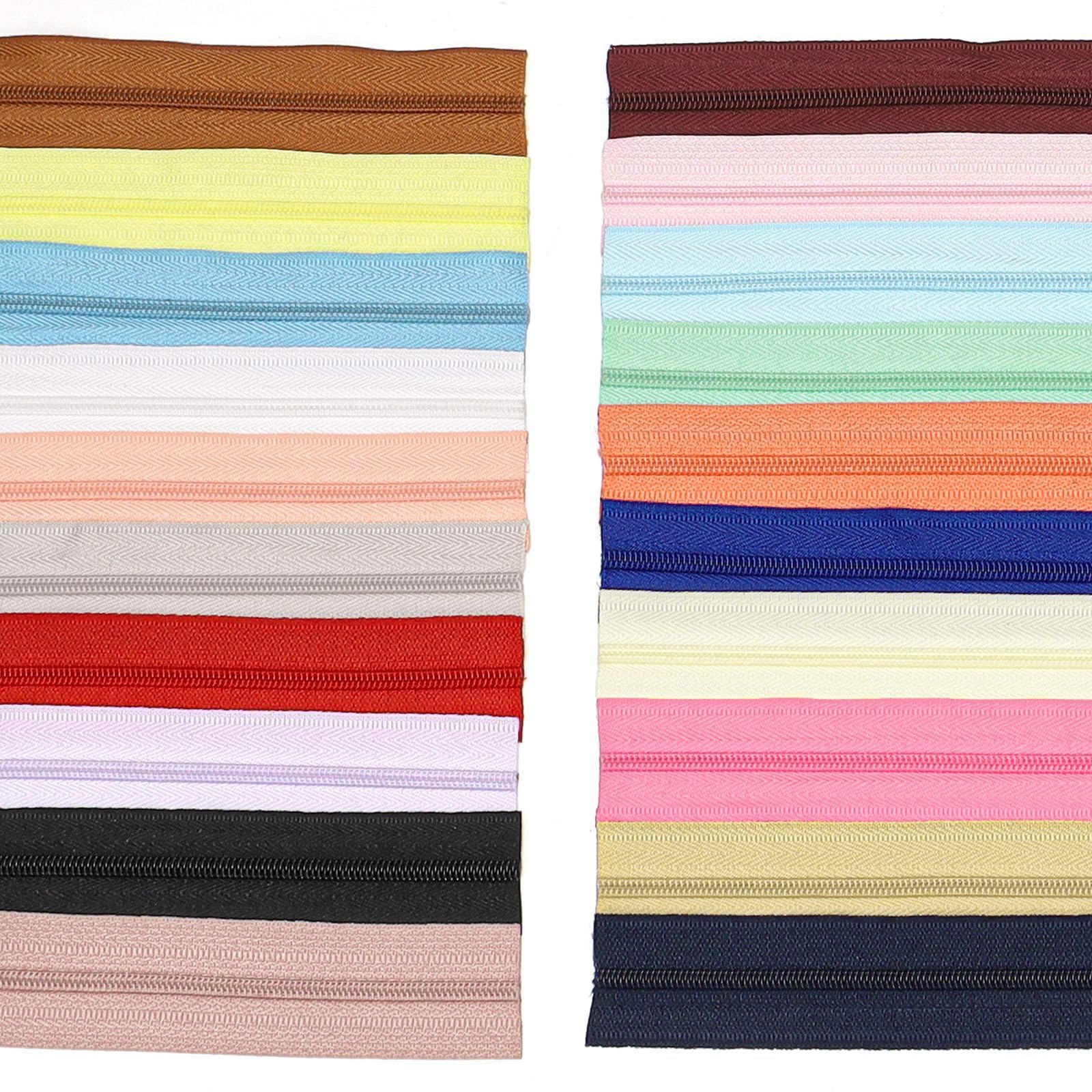 30x Weiße Nylon-Spiralreißverschlüsse, Geschlossen, 22,9 Cm – Ersatz Für Näharbeiten & Reparaturen