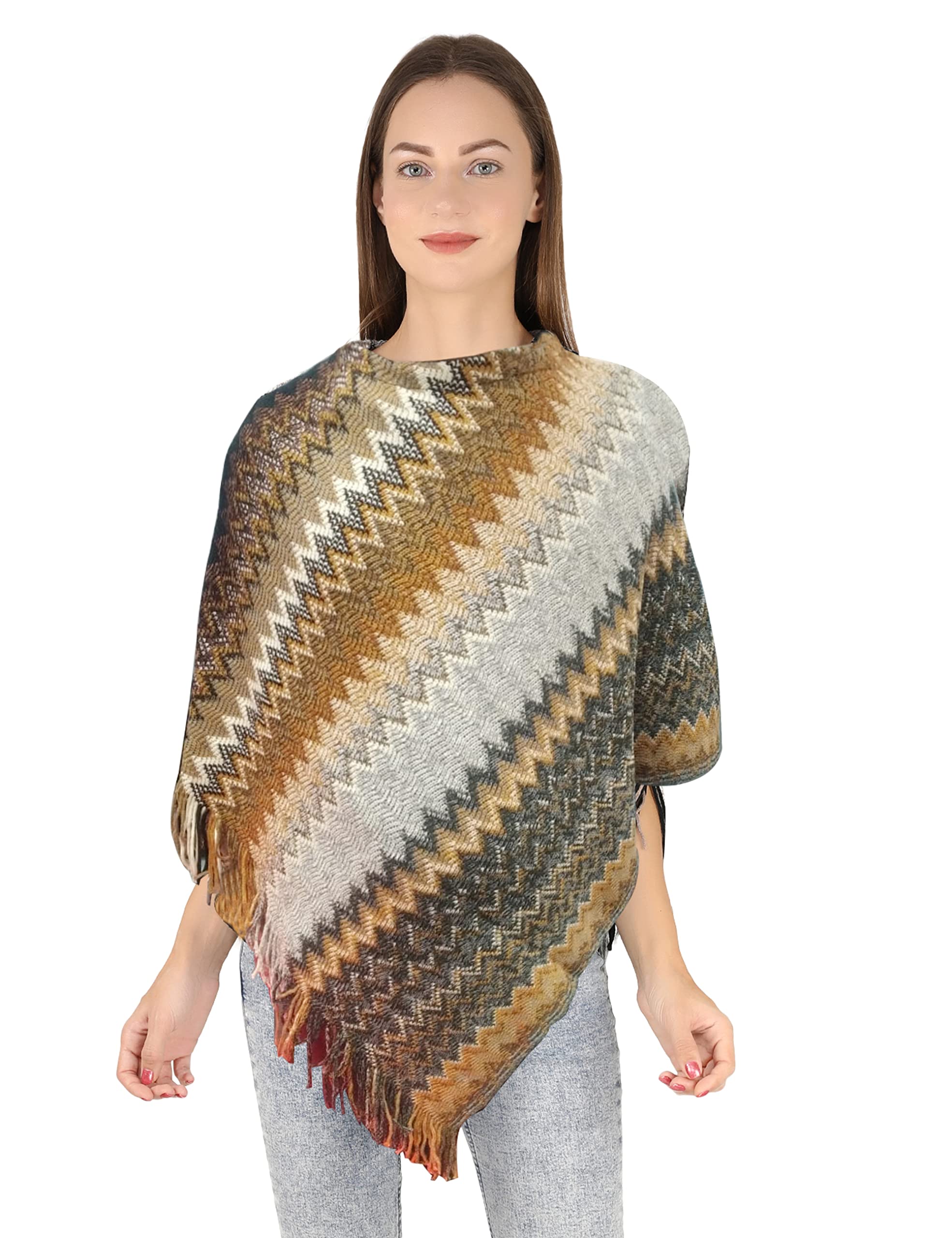 manra Women Girls Kashmiri Poncho sc 06-picture-40