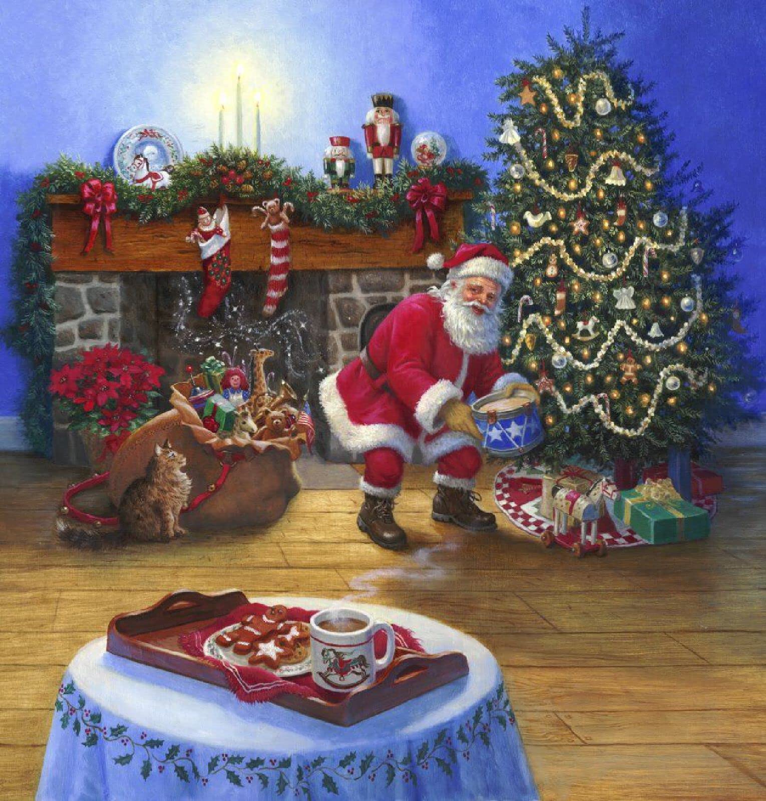 Cadeau de Noël broderie diamant 5D Père Noël à offrir ou à broder pour les fêtes