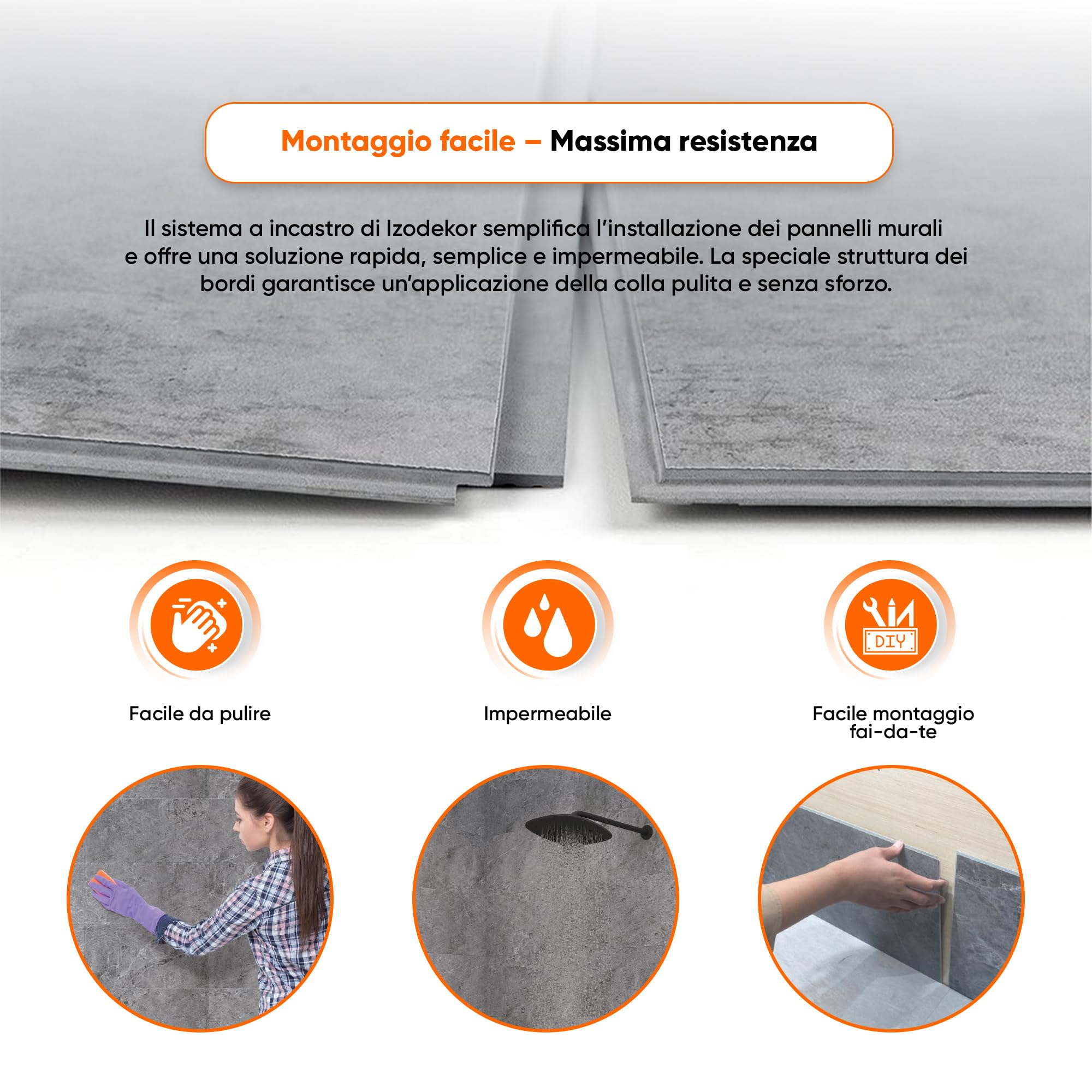 IZODEKOR SPC - Pannello da parete in marmo bianco, 60 x 120 cm, pannello posteriore da cucina, 1 pezzo resistente all'acqua, resistente al calore, protezione contro gli schizzi, rivestimento in PVC