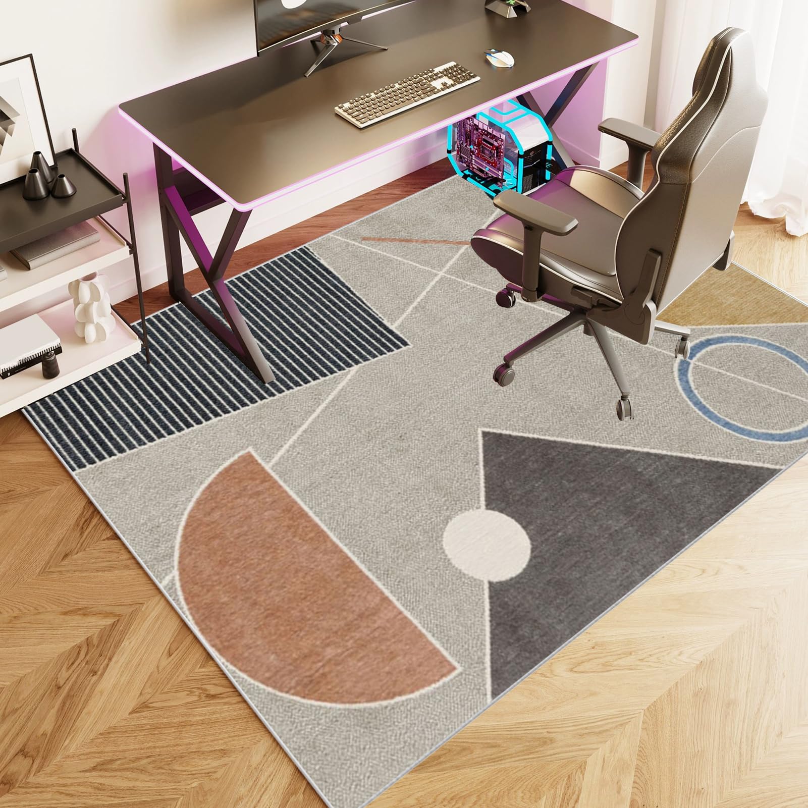 Tappetino Sedia per Pavimenti Duri, Tappeto Salvapavimento in Multiuso, Tappeto Gaming Pavimento, Tappetino per Sedia da Scrivania Antiscivolo, Tappetino Protettivo per Pavimento 180 x 200 cm