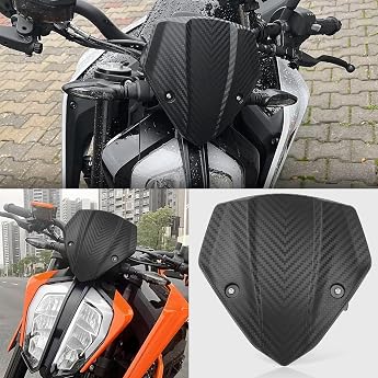 WOOGA Motorcycle Windscreen Windscreen Front Wind Deflector Protection Suitable for K&T&M DUKE 790/890 DUKE790 DUKE890 2018 2019 2020 2021 2022 2023