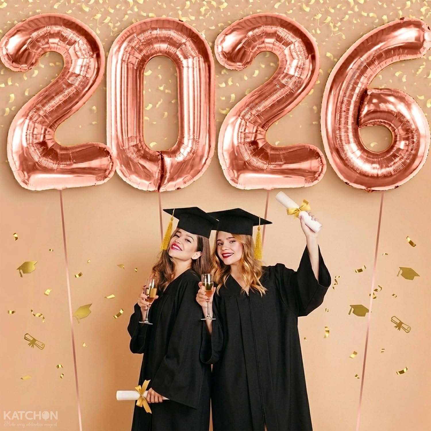 Katchon Foil Number 2026 Graduation Balloons Class of 2026 Decorations image 4