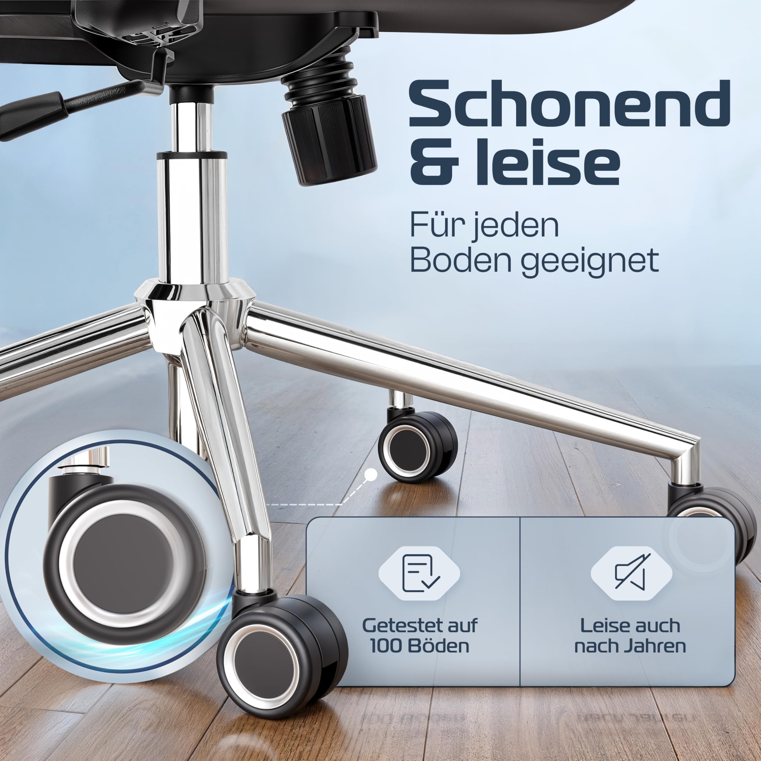 CLOUVOU BrightSeat Bürostuhl Ergonomisch [TESTSIEGER] | Drehstuhl 150kg Schreibtischstuhl | Büro Stuhl & Gaming Stuhl | Home Office Chair Ergonomic | Atmungsaktiver Computerstuhl