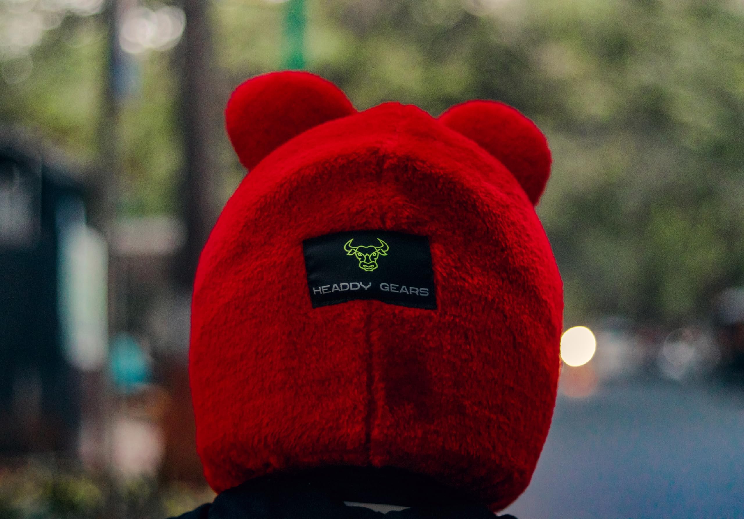 Headdy Gears Red Big Eyes Monster Helmet Cover 4