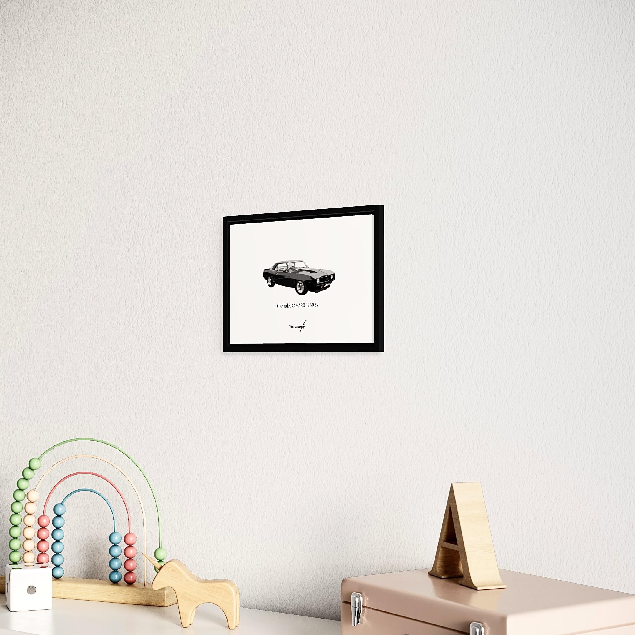 Amazon.co.jp: ポスター ビンテージカーポップアート アメ車 A4額入り 
