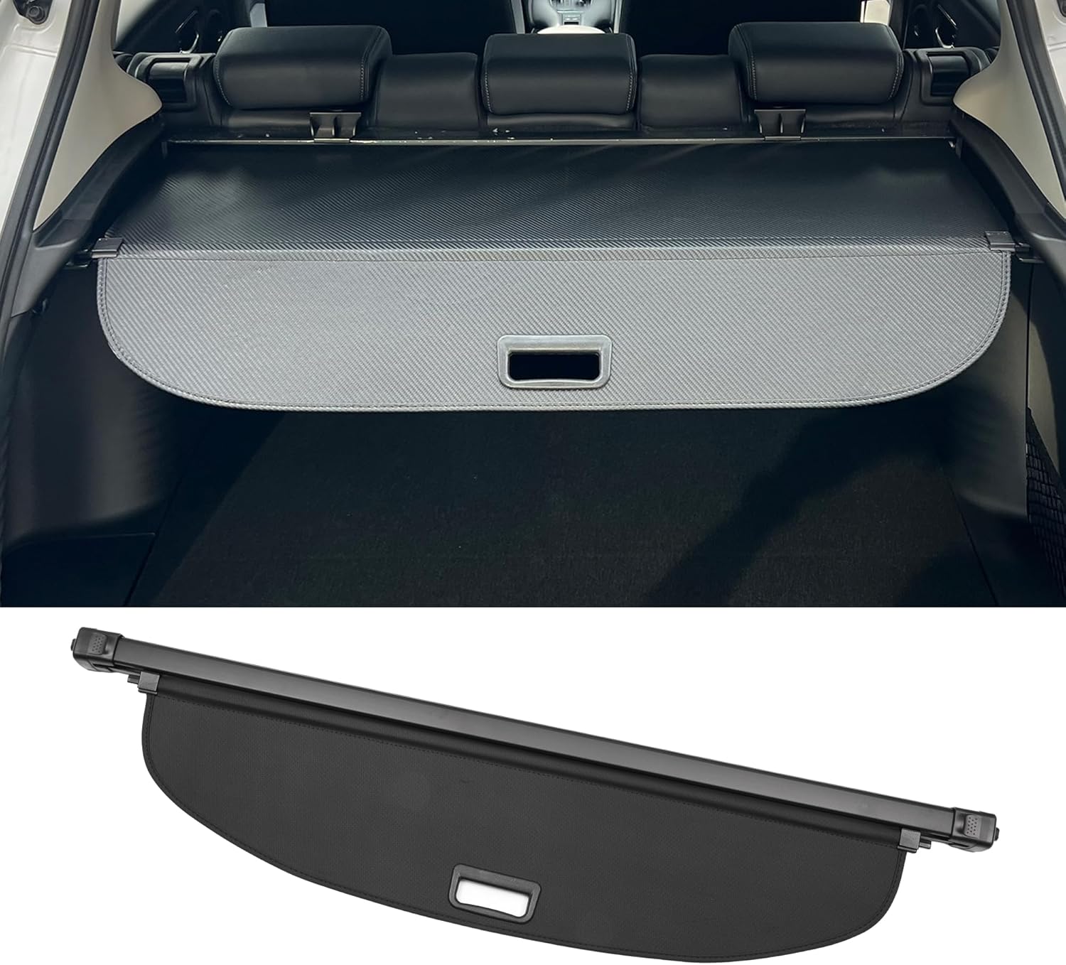 Motoforti Car Trunk Retractable Cargo Cover for Acura RDX 2013-2018 Rear Trunk Parcel Shelf Luggage Security Shield Shade, Canvas, Gloss Black Gloss Black for Acura RDX 2013-2018