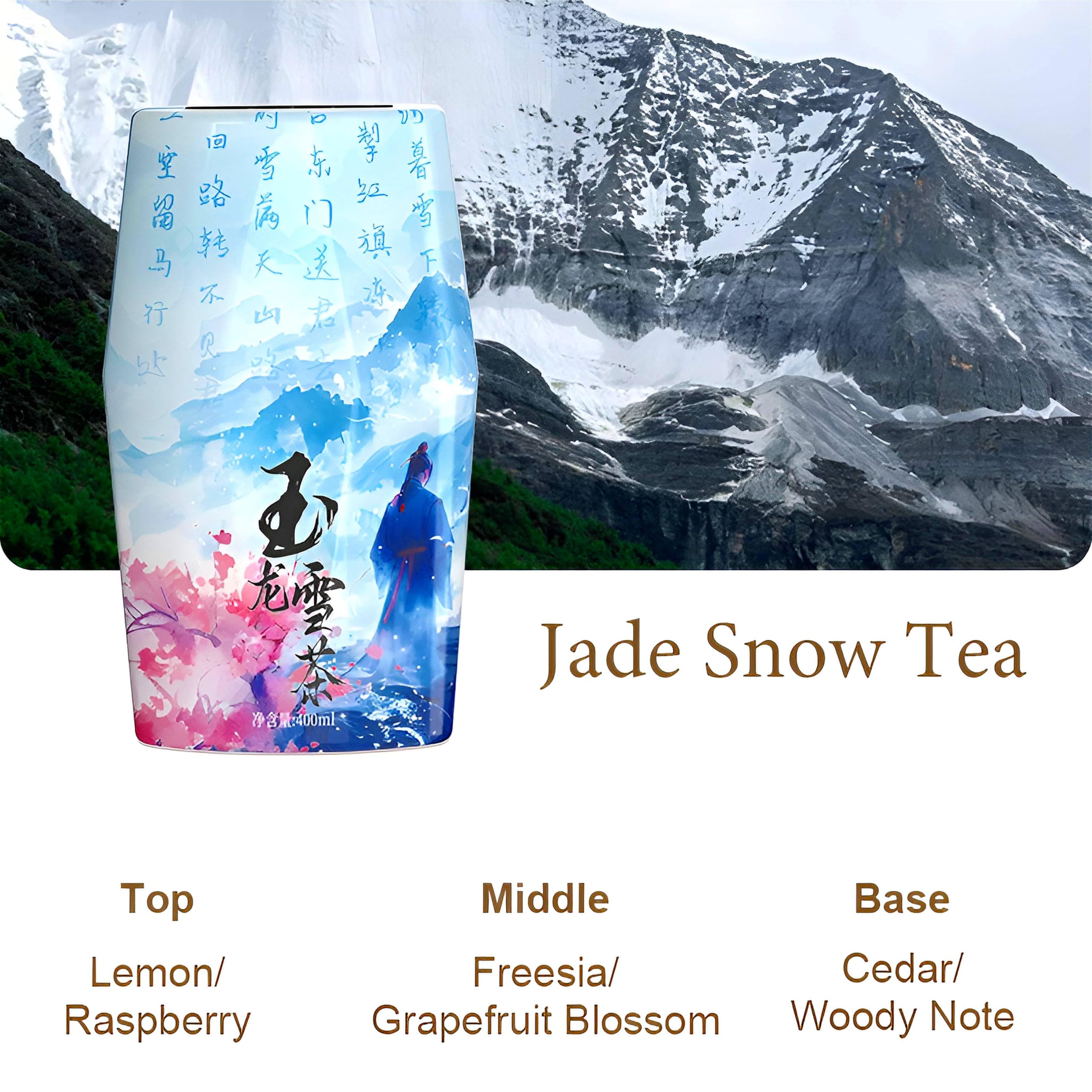 Difusor de aceites Esenciales, 400 ml (13,5 FL oz), difusor de fragancias, Regalo de aromaterapia Suave, decoración para el hogar o la Oficina con Caja de Regalo(Jade Snow Tea)