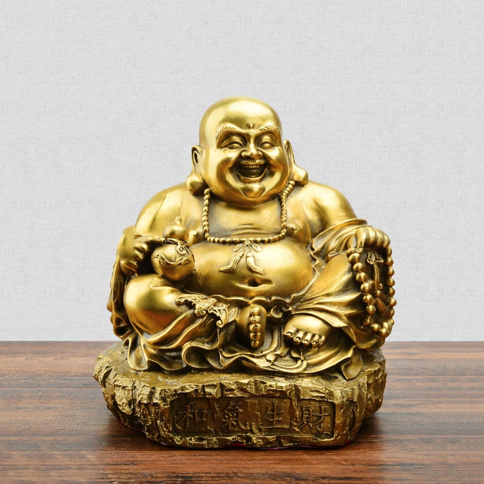Posąg Buddy do wnętrz Feng Shui Bodhisattwa Statua Szczęśliwy uśmiechnięty posąg Buddy Rzeźba Statua Wystrój Domu Gratulacje Prezent Medytująca Statua Buddy Rzeźba