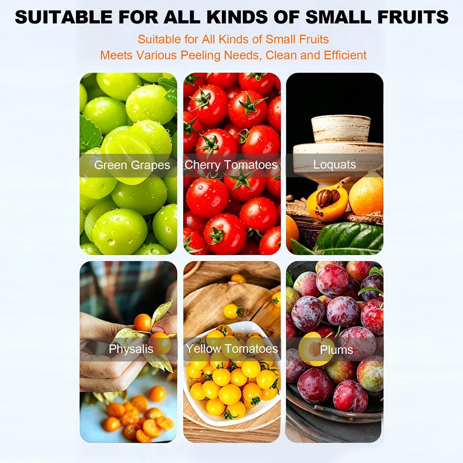 Machine À Éplucher L'Ail 1300 mAh Retire-Peau Portable Et Rechargeable | Éplucheur de Fruits Électrique Pour Raisins, Cerises, Tomates, Cuisine, Pique-Nique, Camping, Réunions Familiales