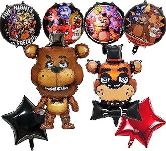 Sponsored Ad – 8 Pcs FNAF Foil Balloons Five Nights at Freddy's Birthday Party Decorations Supplies