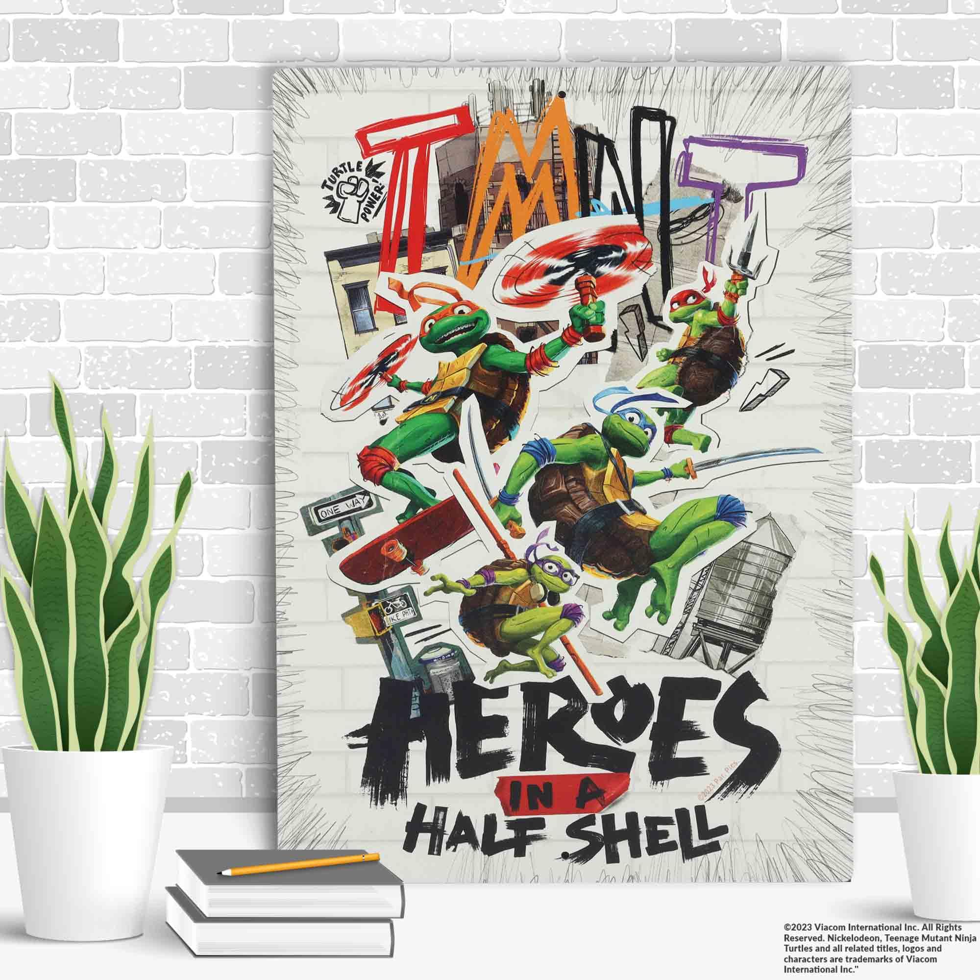 額装TIDE Mutant Ninja Turtles いでたつひろ 真作 Original Vintage 1980s Teenage Mutant Ninja Hero Turtles Poster TV