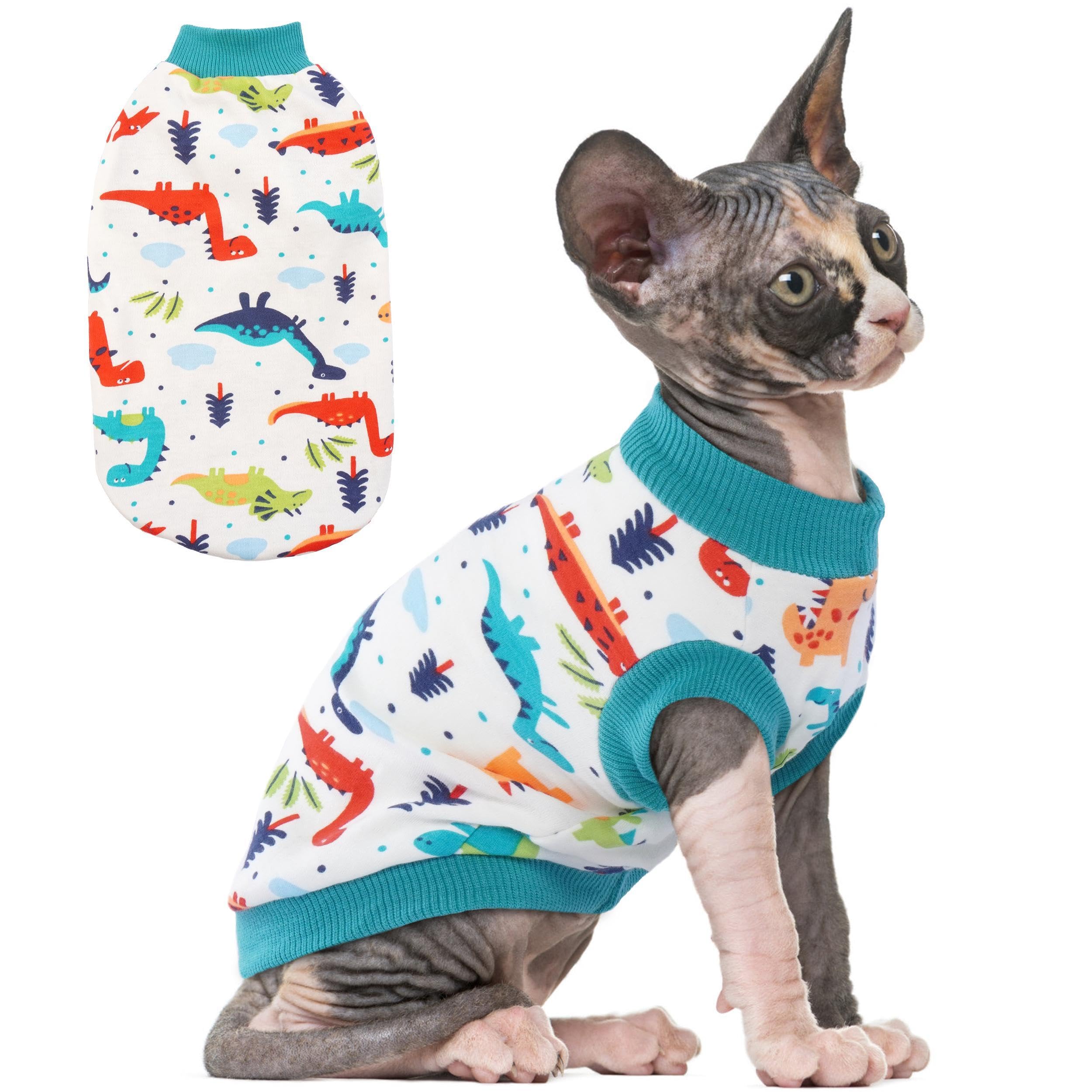 Col roulé pour chat de Sphynx pour protéger la peau sensible du froid bleu L