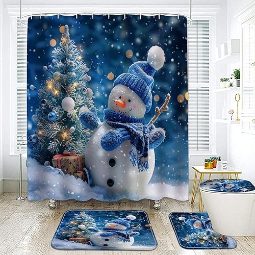 Vista 11 de Bonito juego de cortinas de ducha para decoración de baño, cortinas de calabaza para gatos de 72 x 72 pulgadas con tapete de baño absorbente, Gato