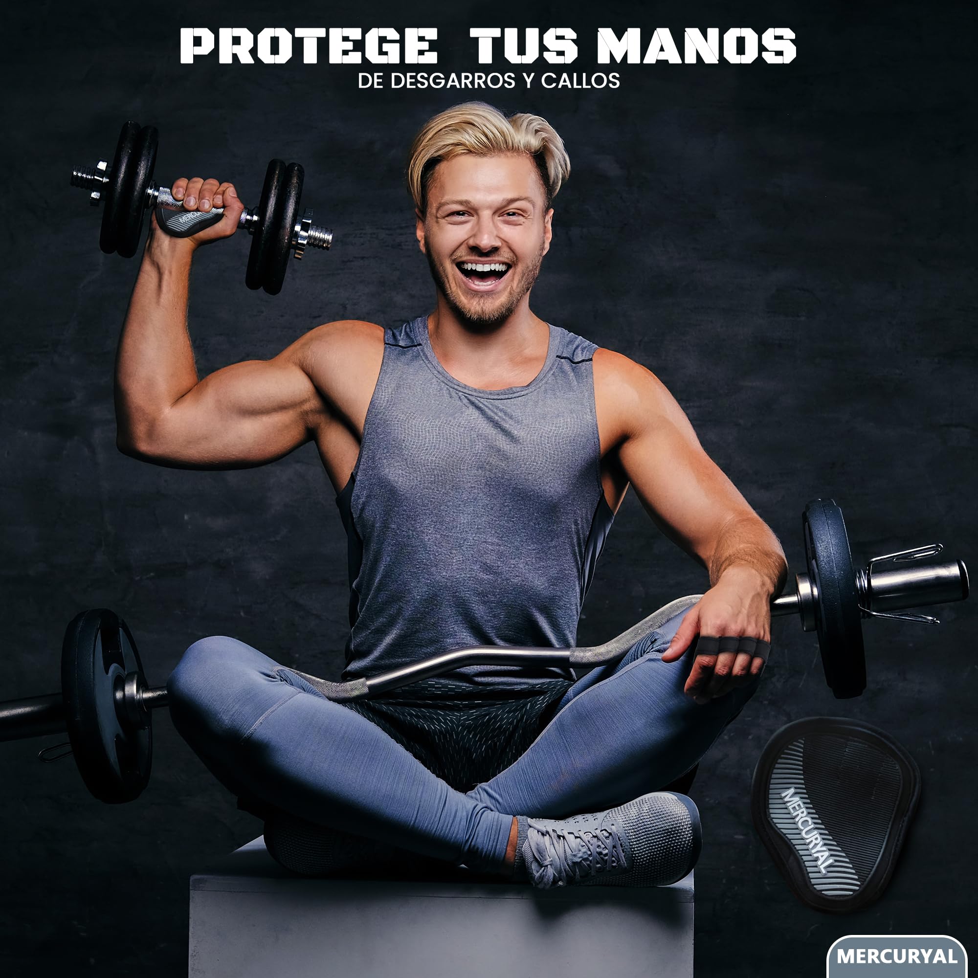 MERCURYAL Guanti da palestra uomo donna - alternativa ai guanti da palestra - guanti da palestra - strade, presa pesi - guanti da palestra uomo per calistenia, domini, palestra, muscolo