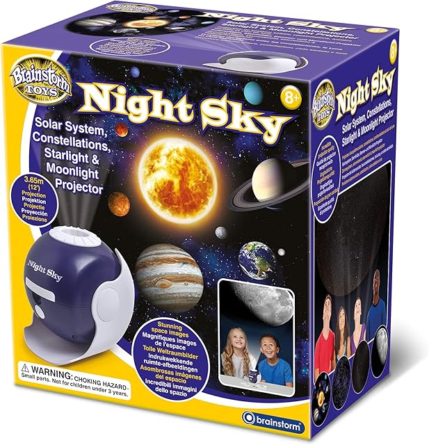 Brainstorm Toys Night Sky  Solar System, Constellations, Starlight and Moonlight Projector