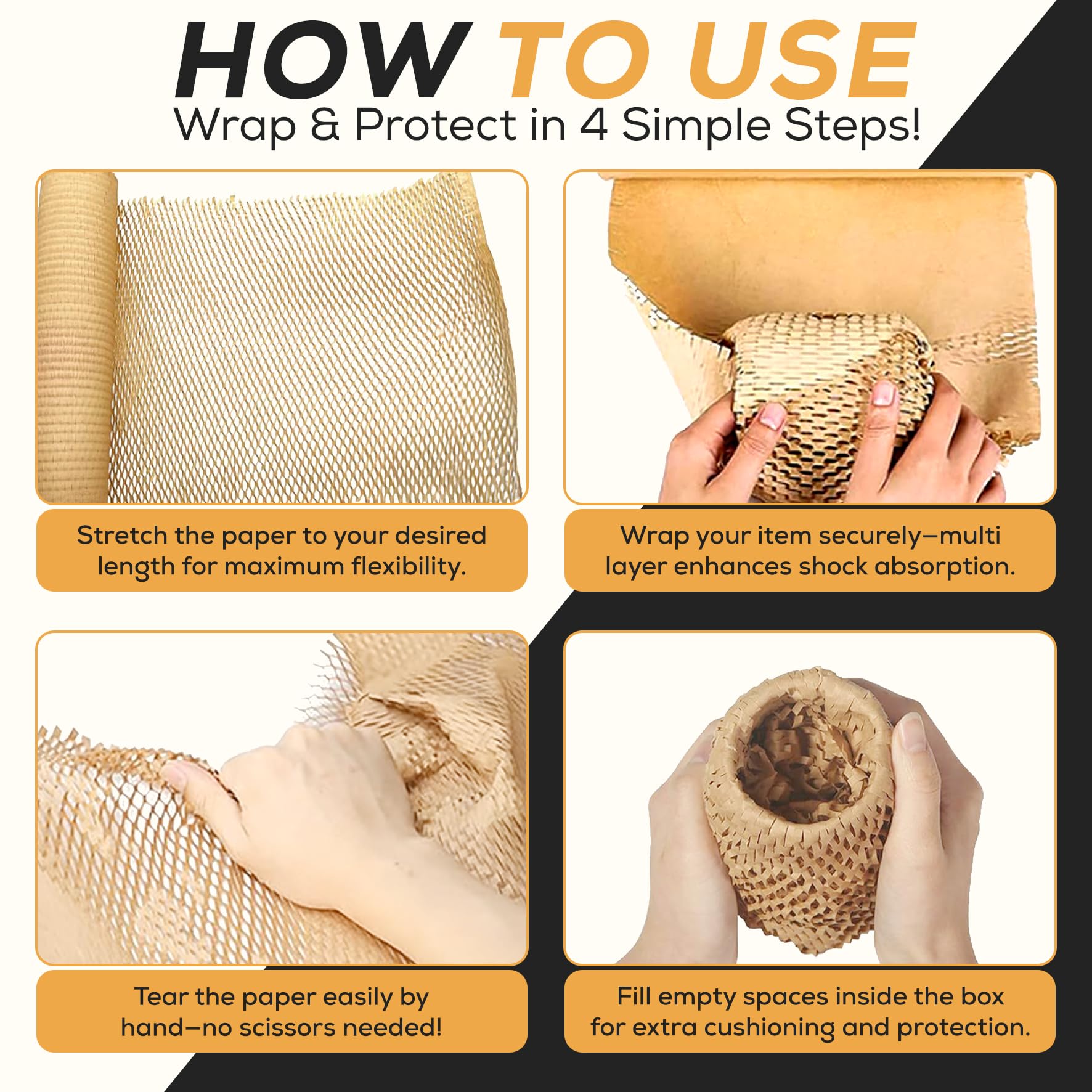BoxDirect® Honeycomb Packaging Paper Roll 30CM x 40M - Image 4