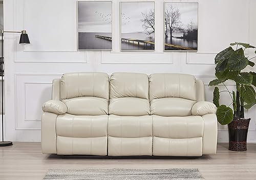 Miniatura 66 de Betsy Furniture 8018 - Juego de sillón reclinable de cuero reconstituido, para sala, sofá reclinable, sofá de dos piezas y sillón de cuero