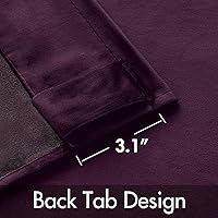 Vista 177 de MIULEE Cortinas de terciopelo de 63 pulgadas de largo, 2 paneles de cortinas opacas de lujo para dormitorio, sala de estar, cortinas de ventana