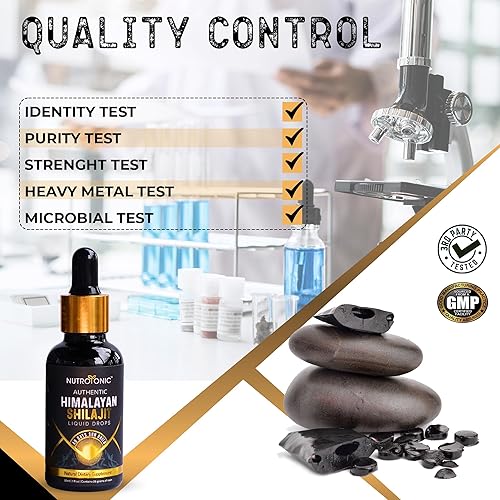 Miniatura 7 de NutroTonic - Gotas líquidas auténticas de Shilajit del Himalaya - Shilajit para hombres y mujeres - 60 días secado al sol - Grado oro raro A+ -