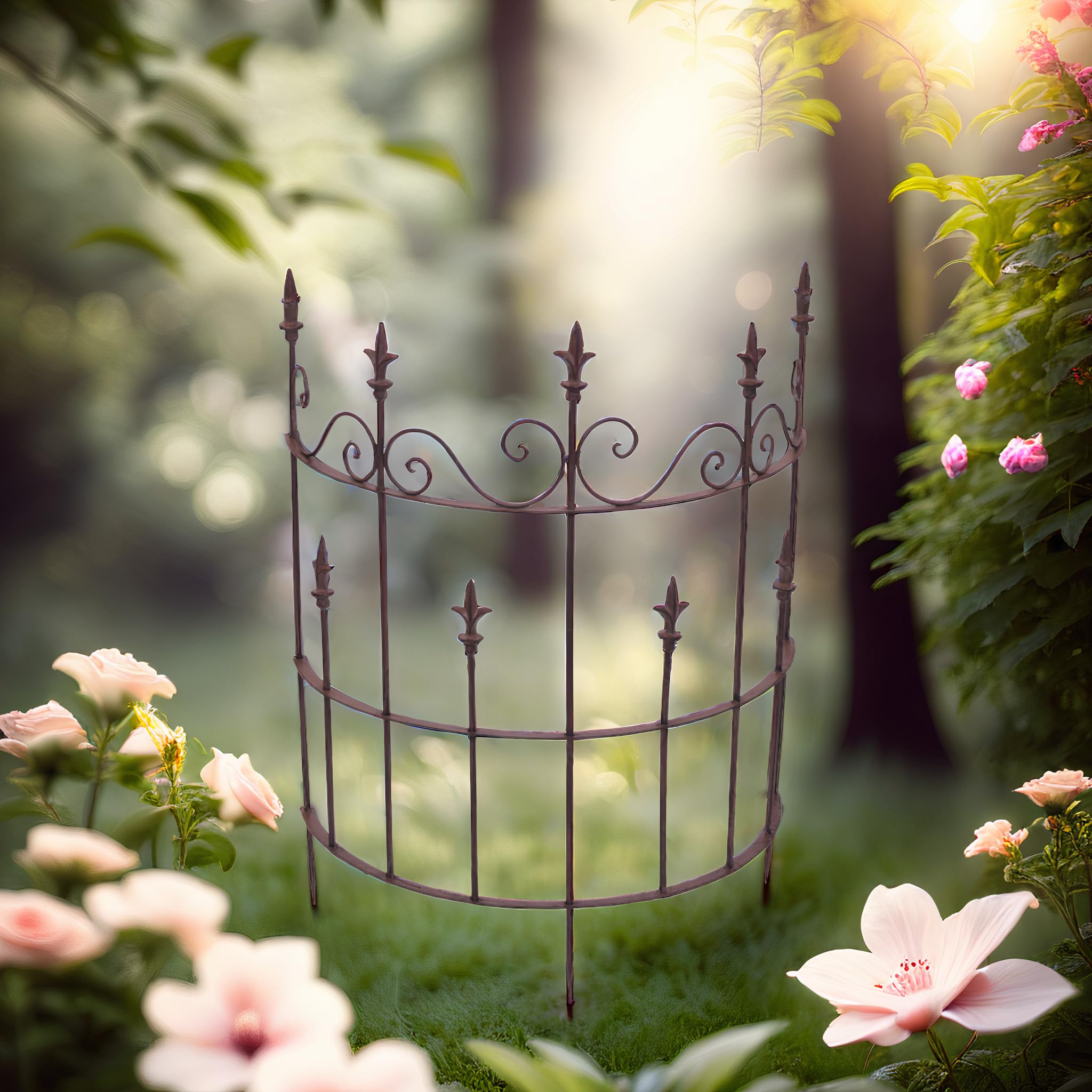 Divano da giardino semicircolare e cuscini in rattan sintetico | Leroy